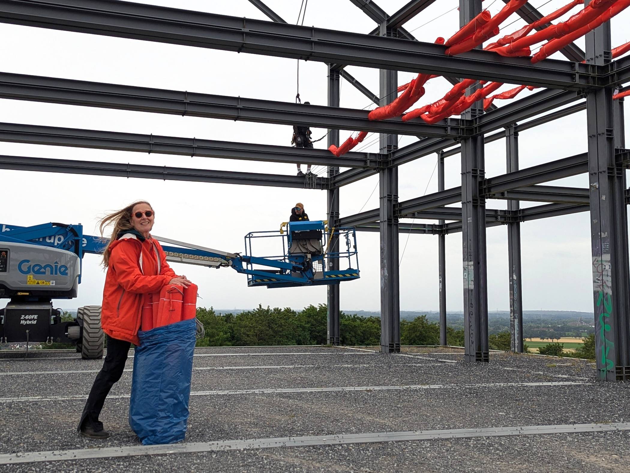  Kunst am Hallenhaus: Die Installation "Windzeichnung" von Danuta Karsten ist ab Juli auf der Halde Norddeutschland zu sehen. 