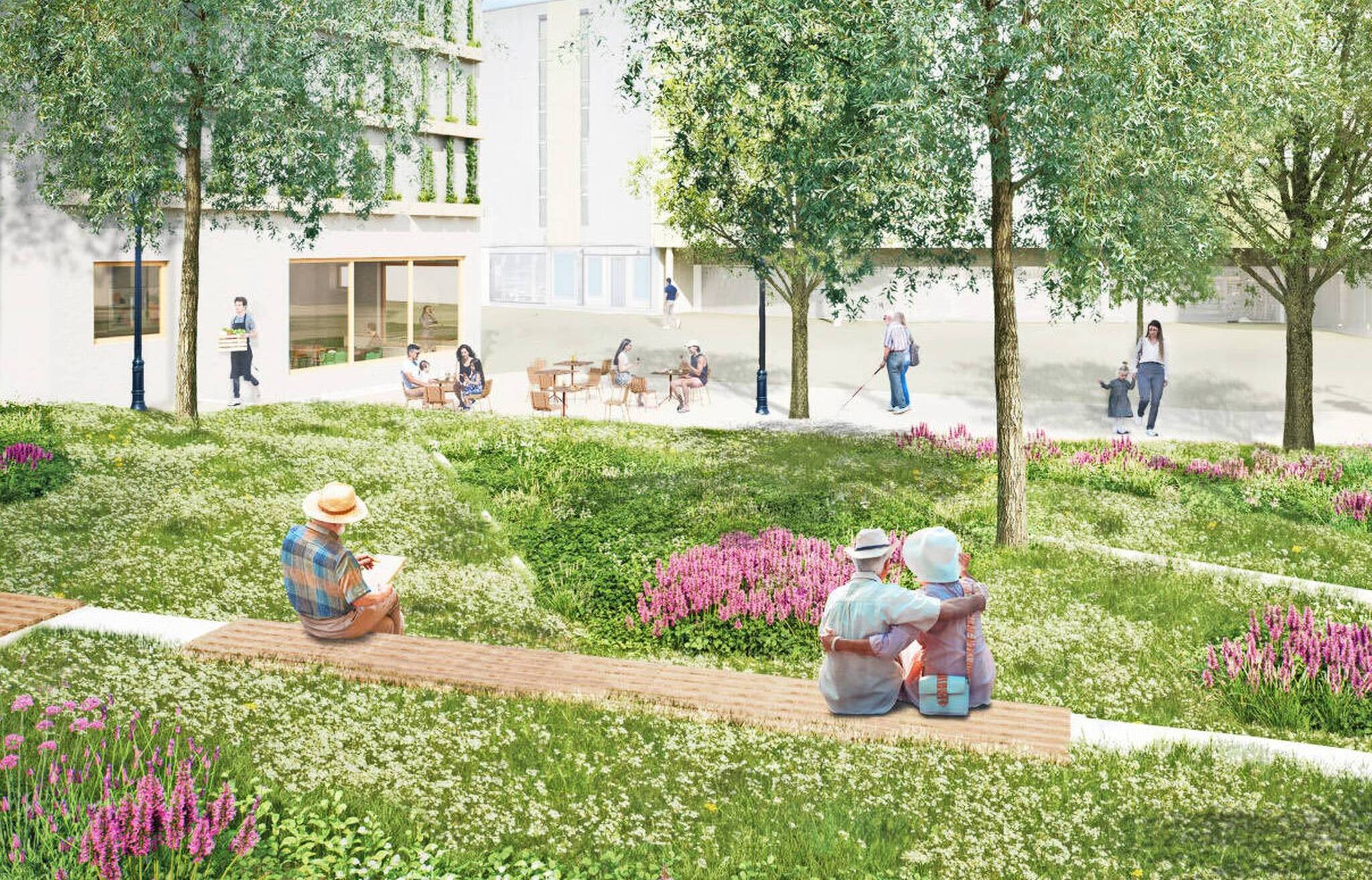 Mehr Grün soll das Mikroklima verbessern und für mehr Aufenthaltsqualität sorgen.