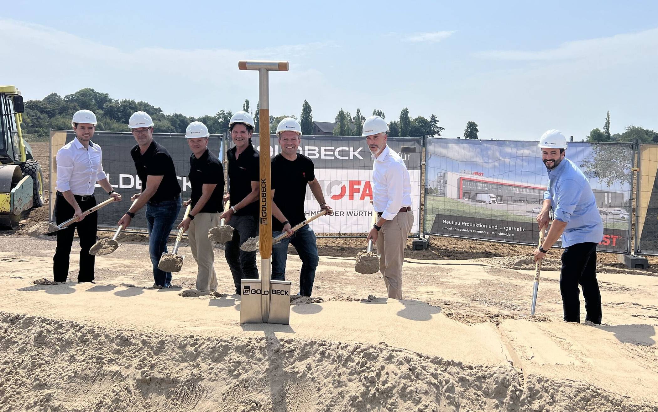 Jetzt fiel der offizielle Startschuss für den Bau des neuen Produktions- und Logistikstandorts der Chemofast Anchoring GmbH im Gewerbegebiet Münchheide V. Foto: Stadt Willich