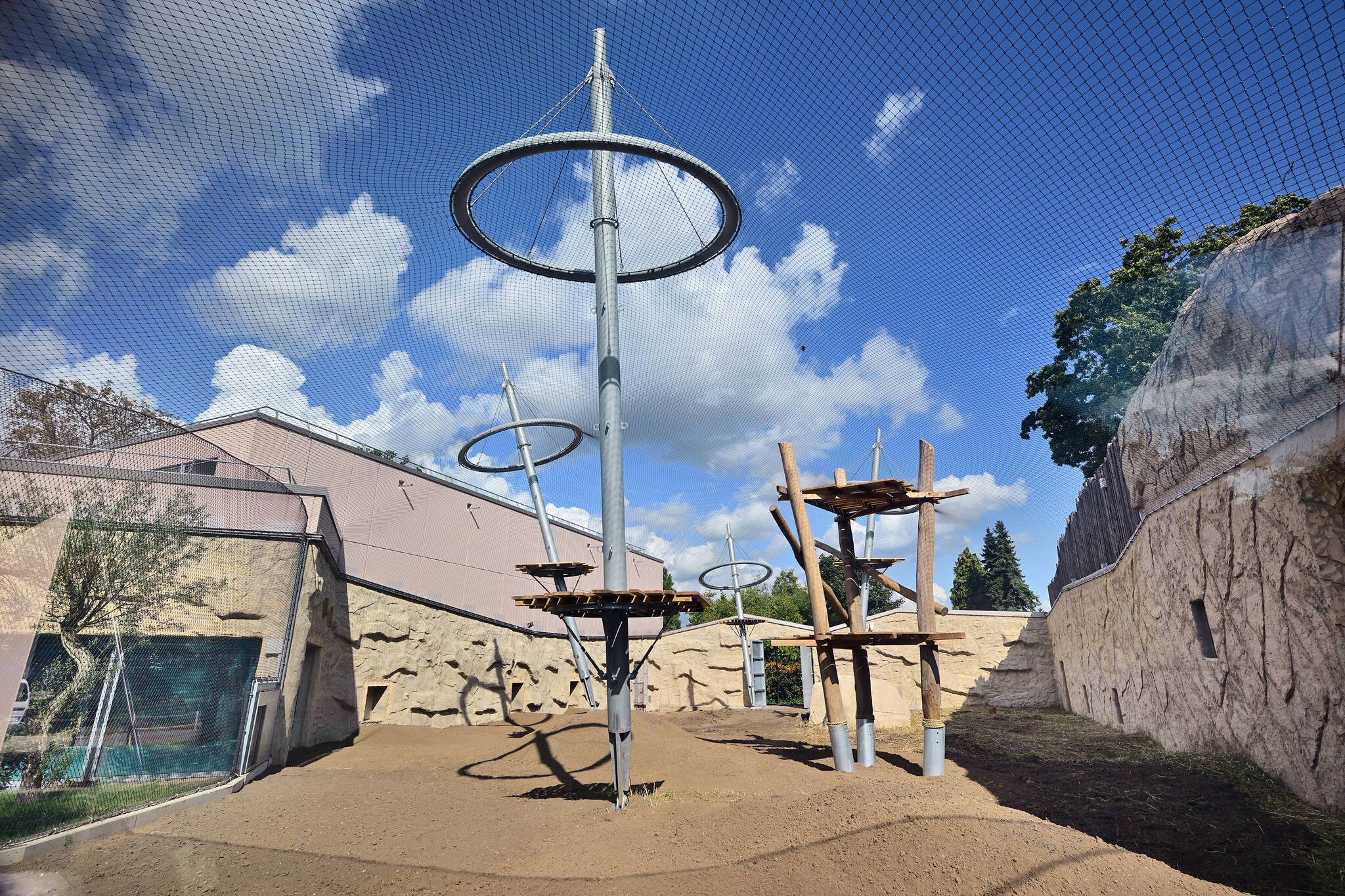 Blick in die neue Affenanlage.