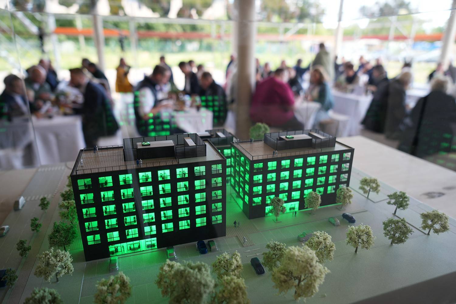 Modell des FEIES-CAMPUS, gefertigt von Architekt