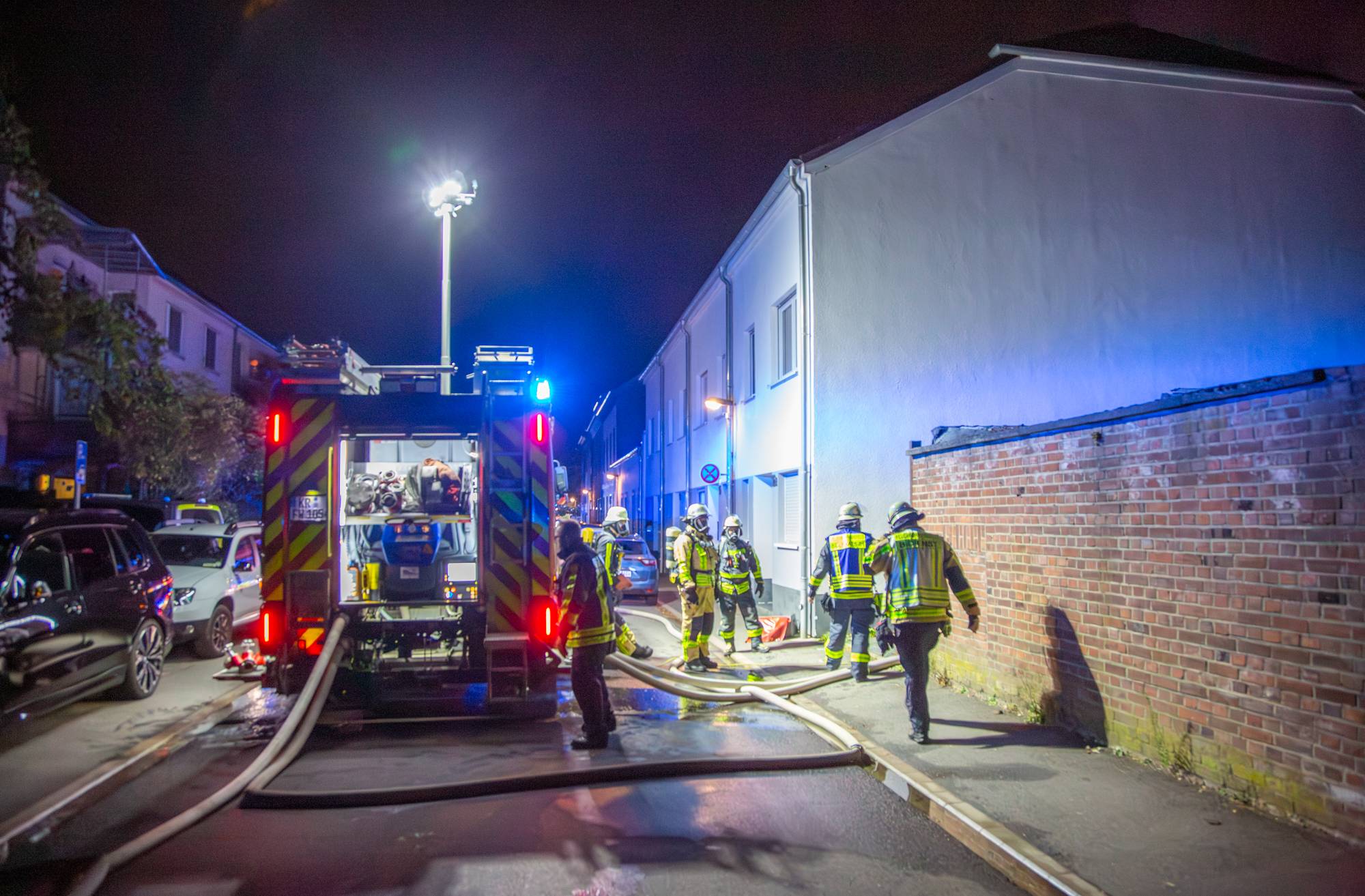 Großbrand im Westen von Krefeld
