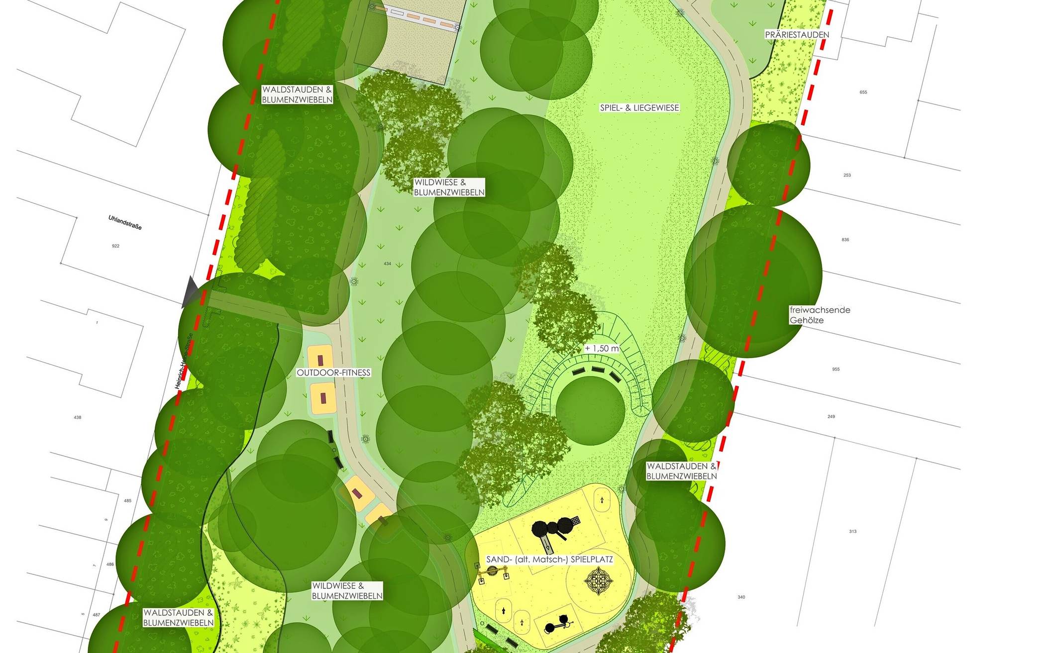  So soll er nachher aussehen, der Kurt-Schumacher-Park in Schiefbahn.   