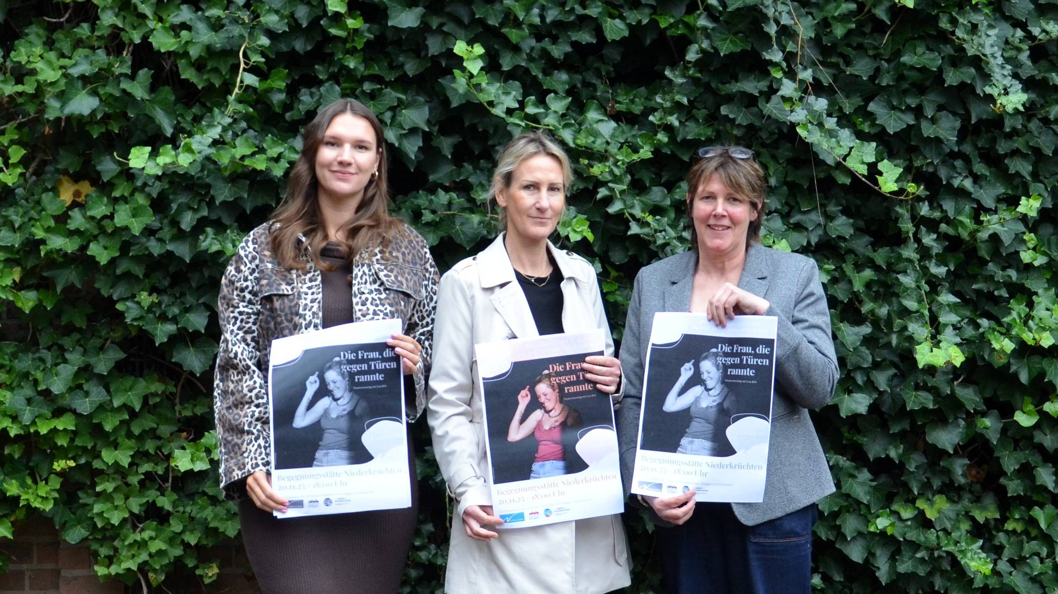 Die Gleichstellungsbeauftragten Fiona Schultze (Schwalmtal), Christiane Jung (Niederkrüchten) und Michaela Mevissen (Brüggen) freuen sich auf die Veranstaltung. 