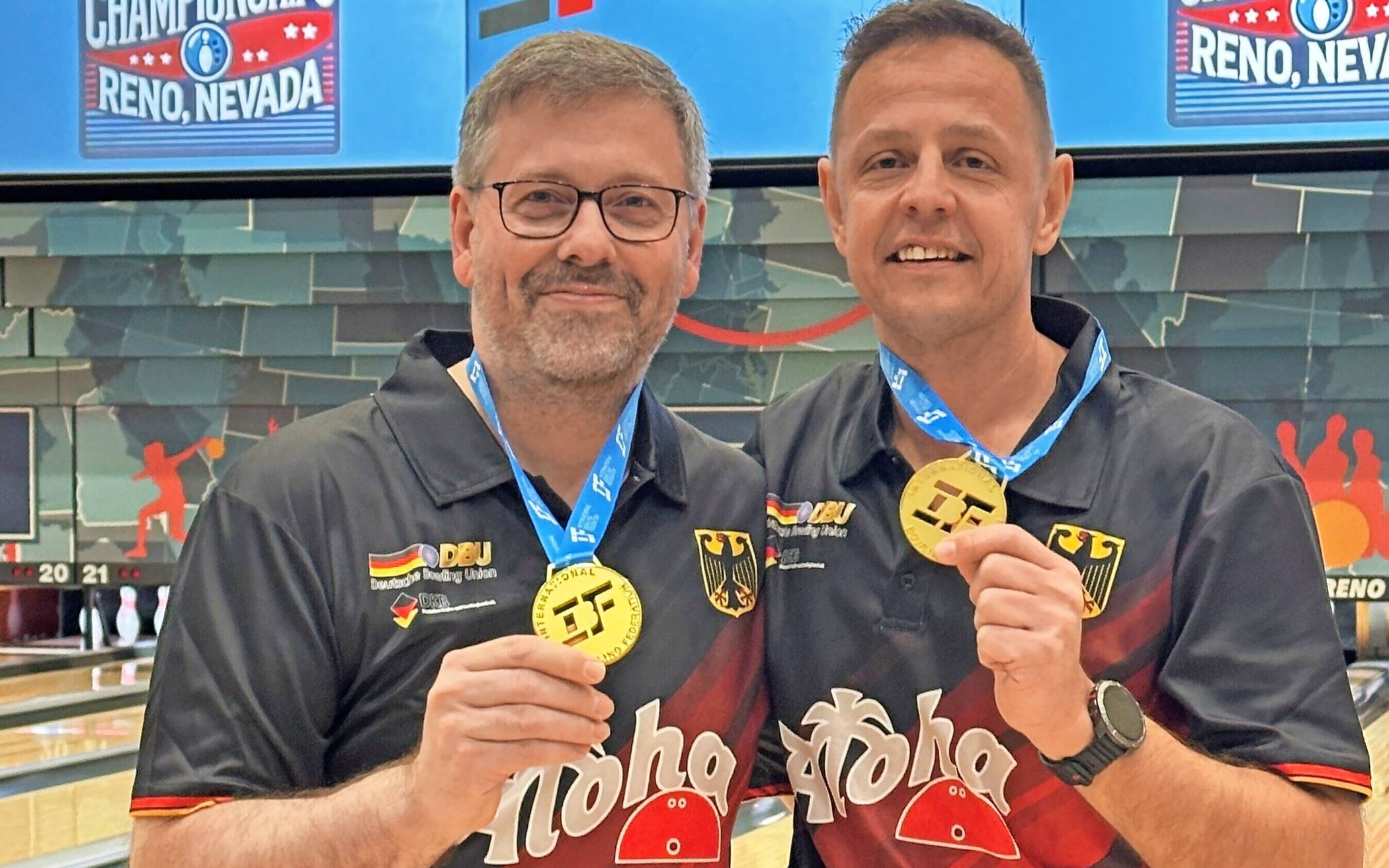 Bowling-Weltmeister im Doppel: Michael Krämer (r.)