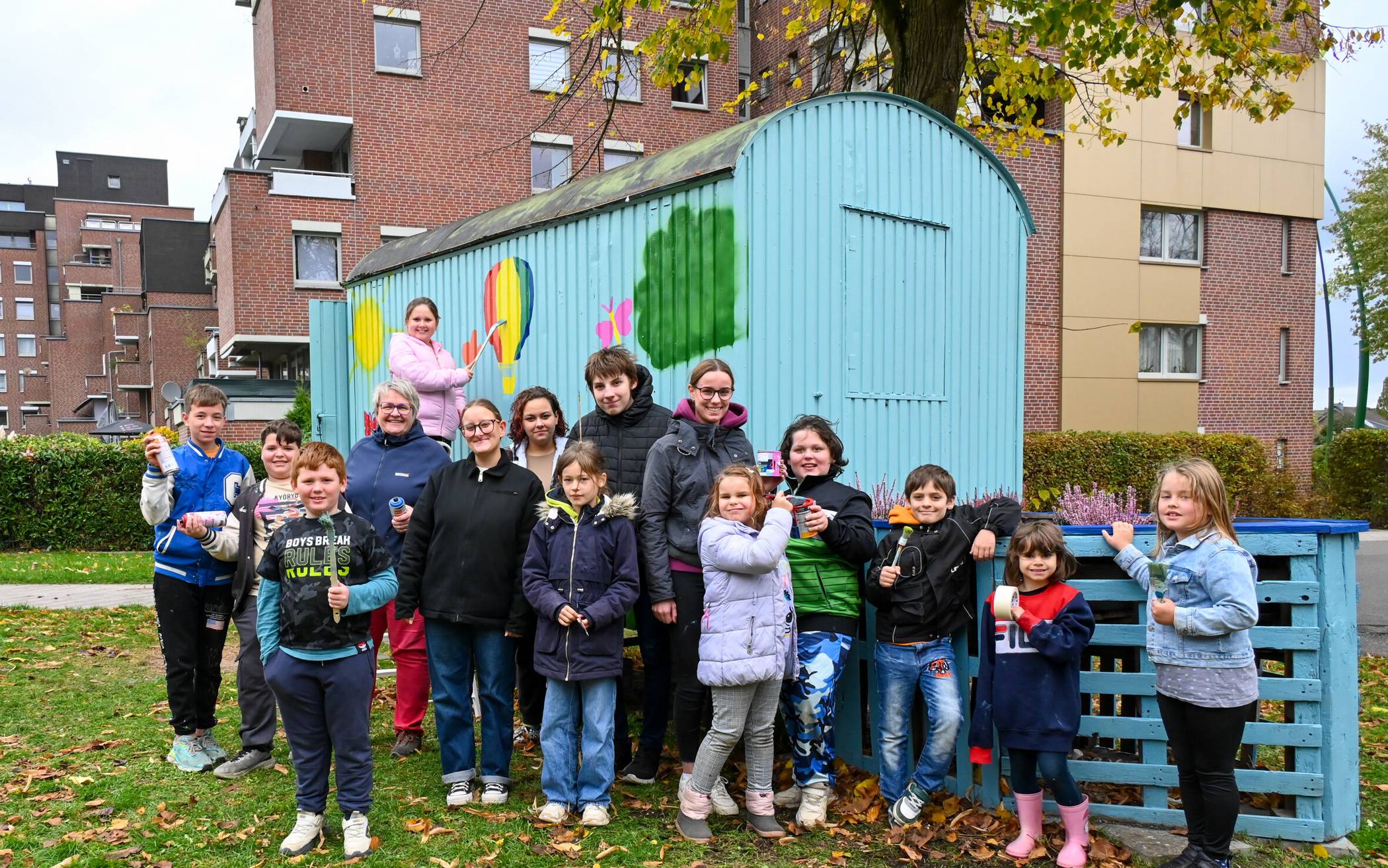 Kids gestalteten Bauwagen 