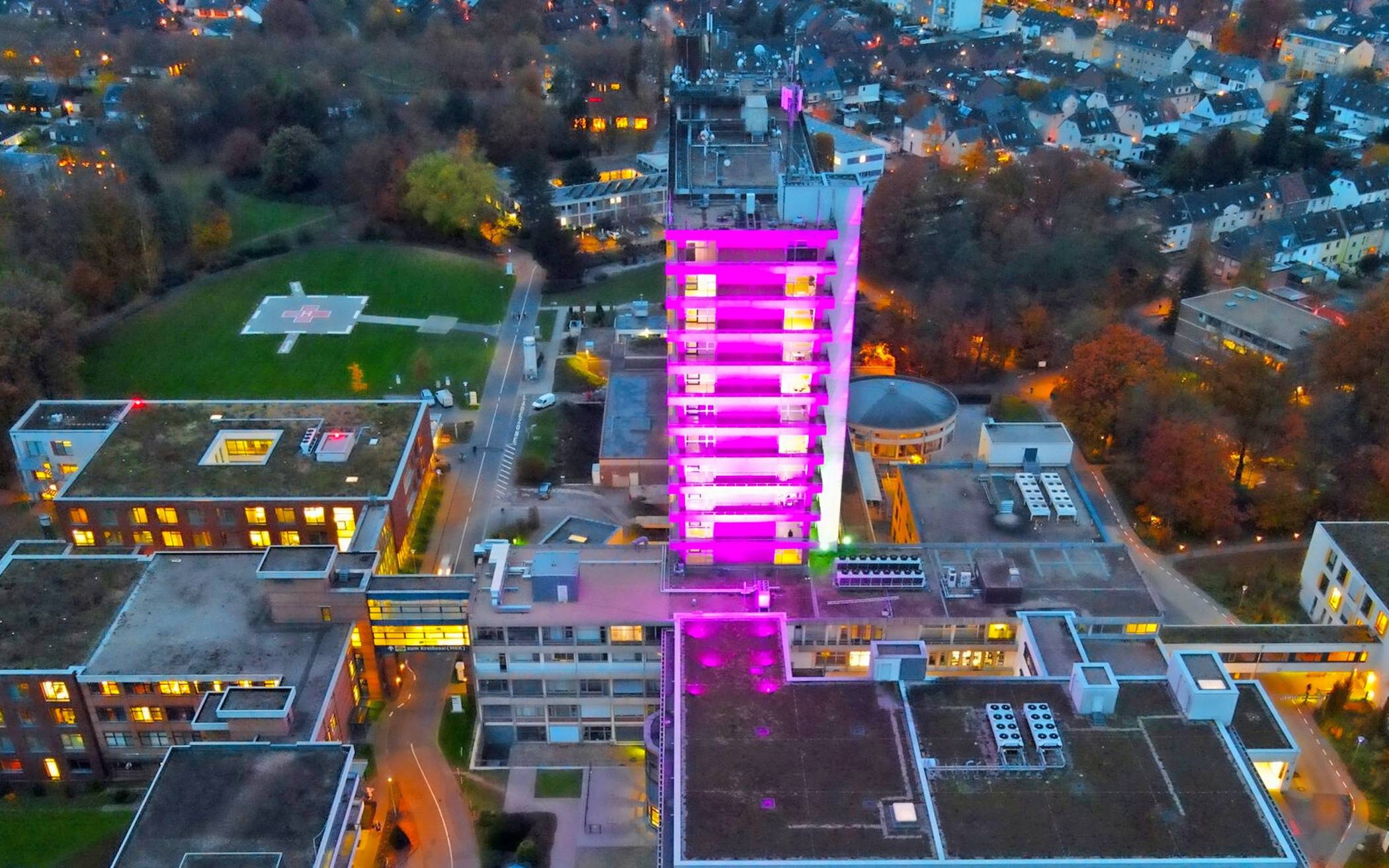 Das „Eli“ wird am 16. und 17. November wieder lila beleuchtet.