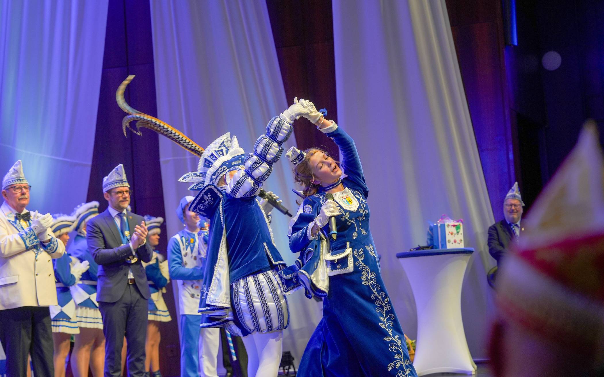 Auch eine Tanzeinlage gab es auf der...