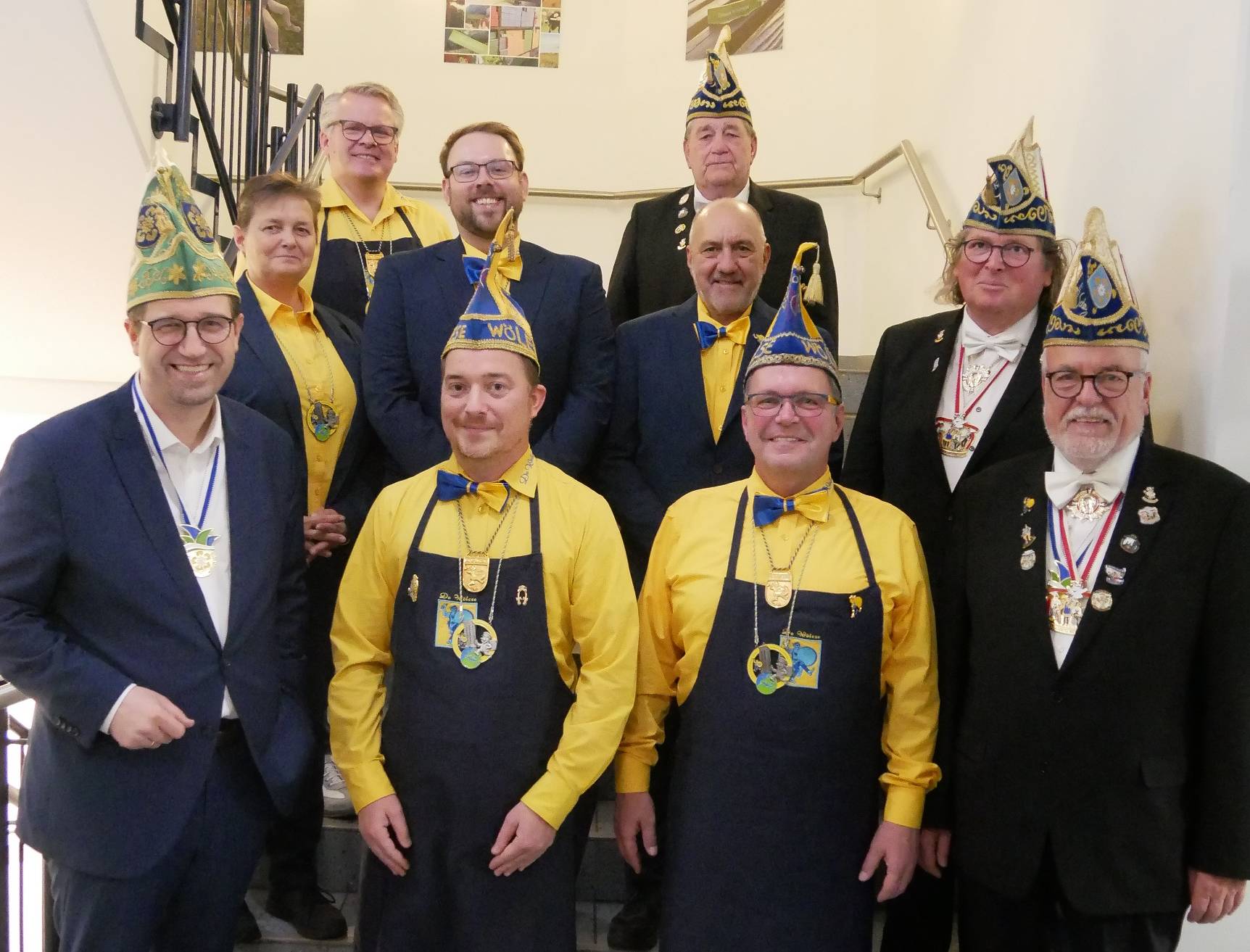 Zwei Drittel des Dreigestirns der Karnevalsgesellschaft