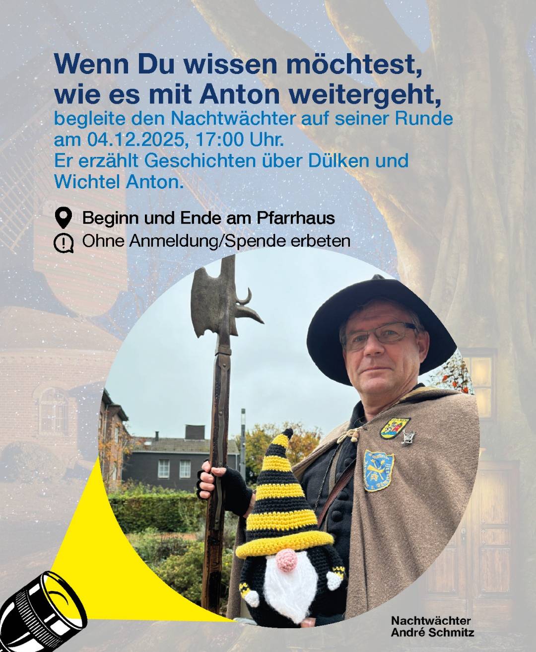 Wichtel Anton auf Nachtwächtertour