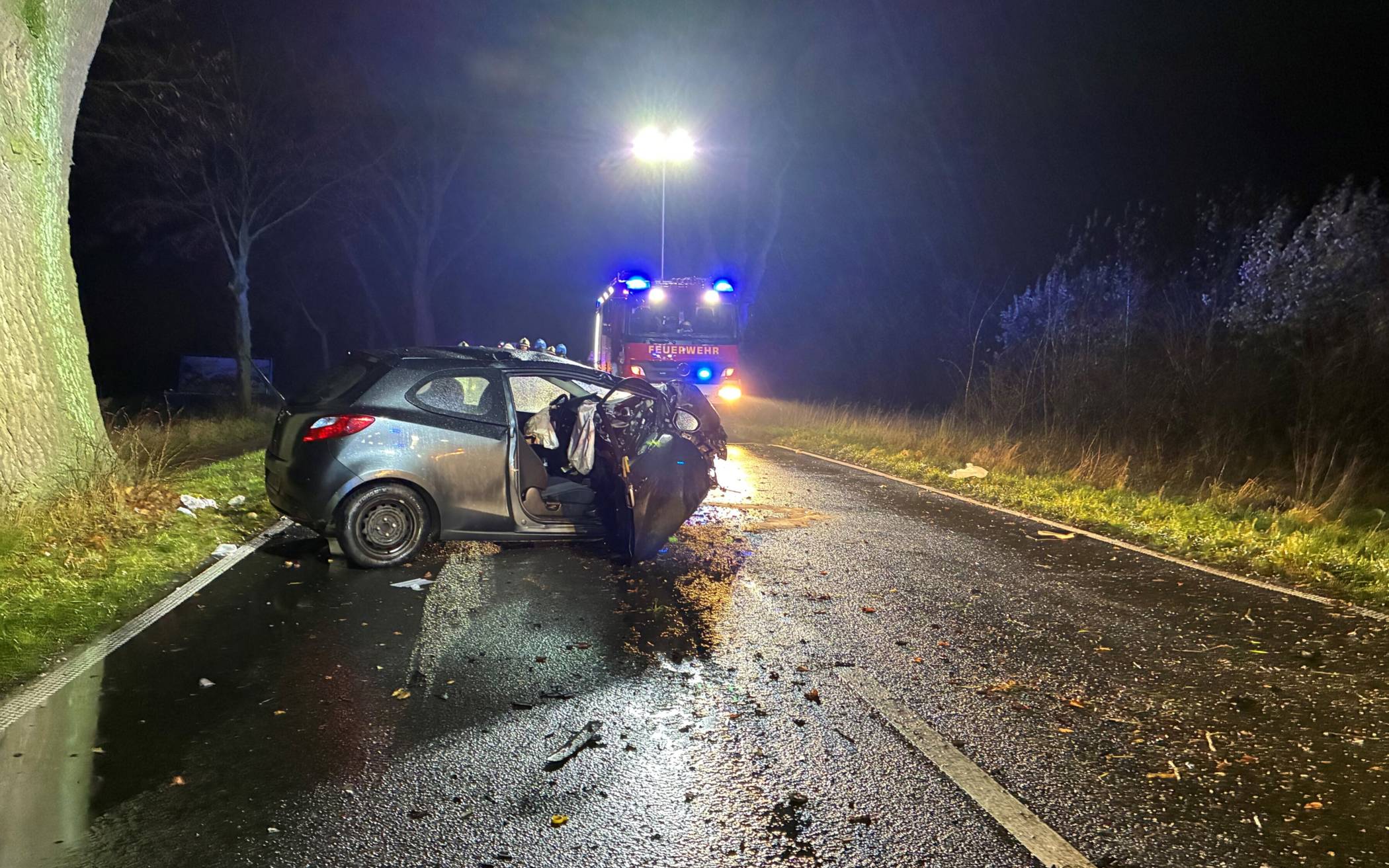 Schwerer Verkehrsunfall auf der L475
