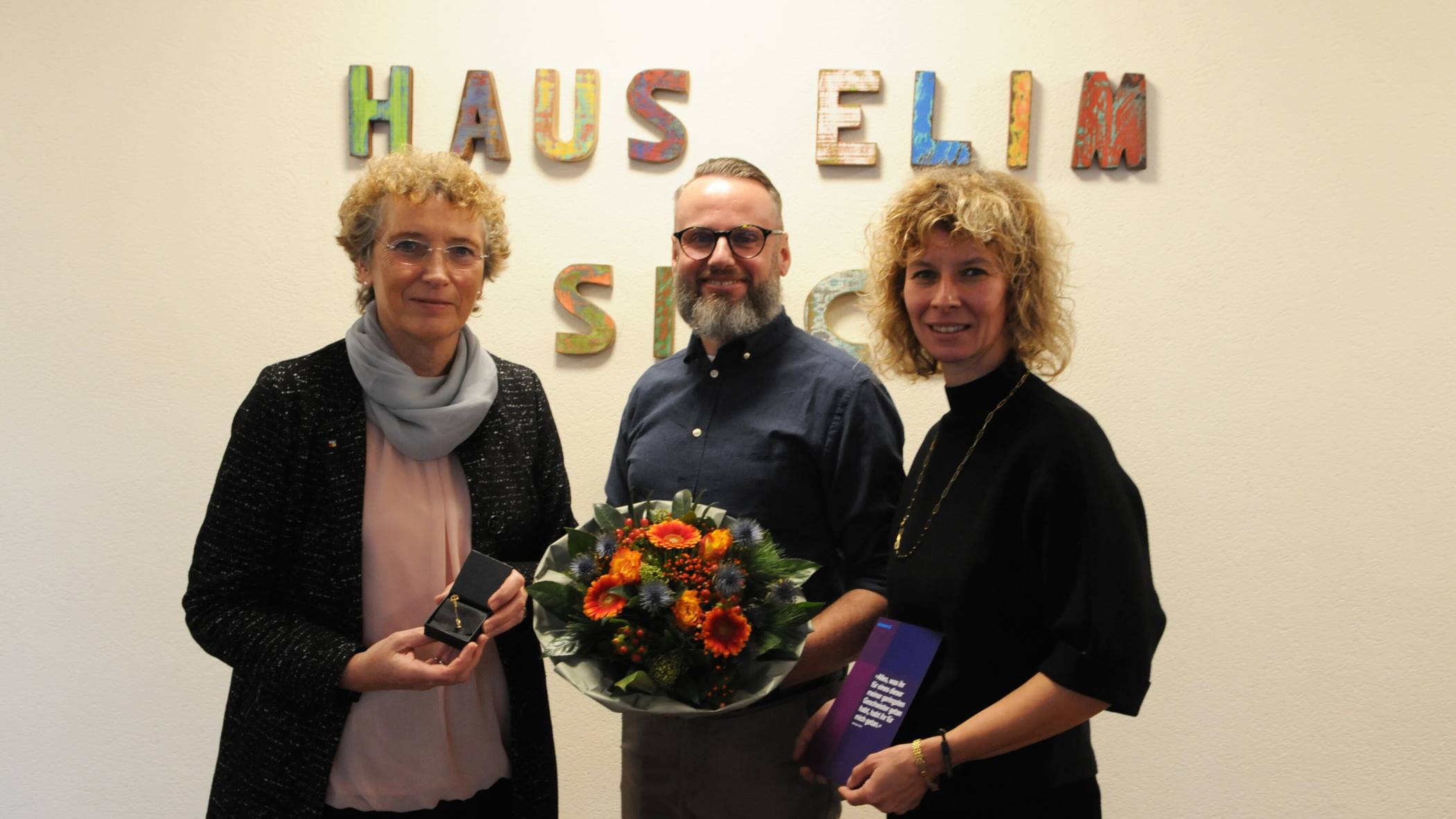  Direktorin Annegret Puttkammer, Lars Schnippert und Melanie Klein, Leiterin Haus Elim 