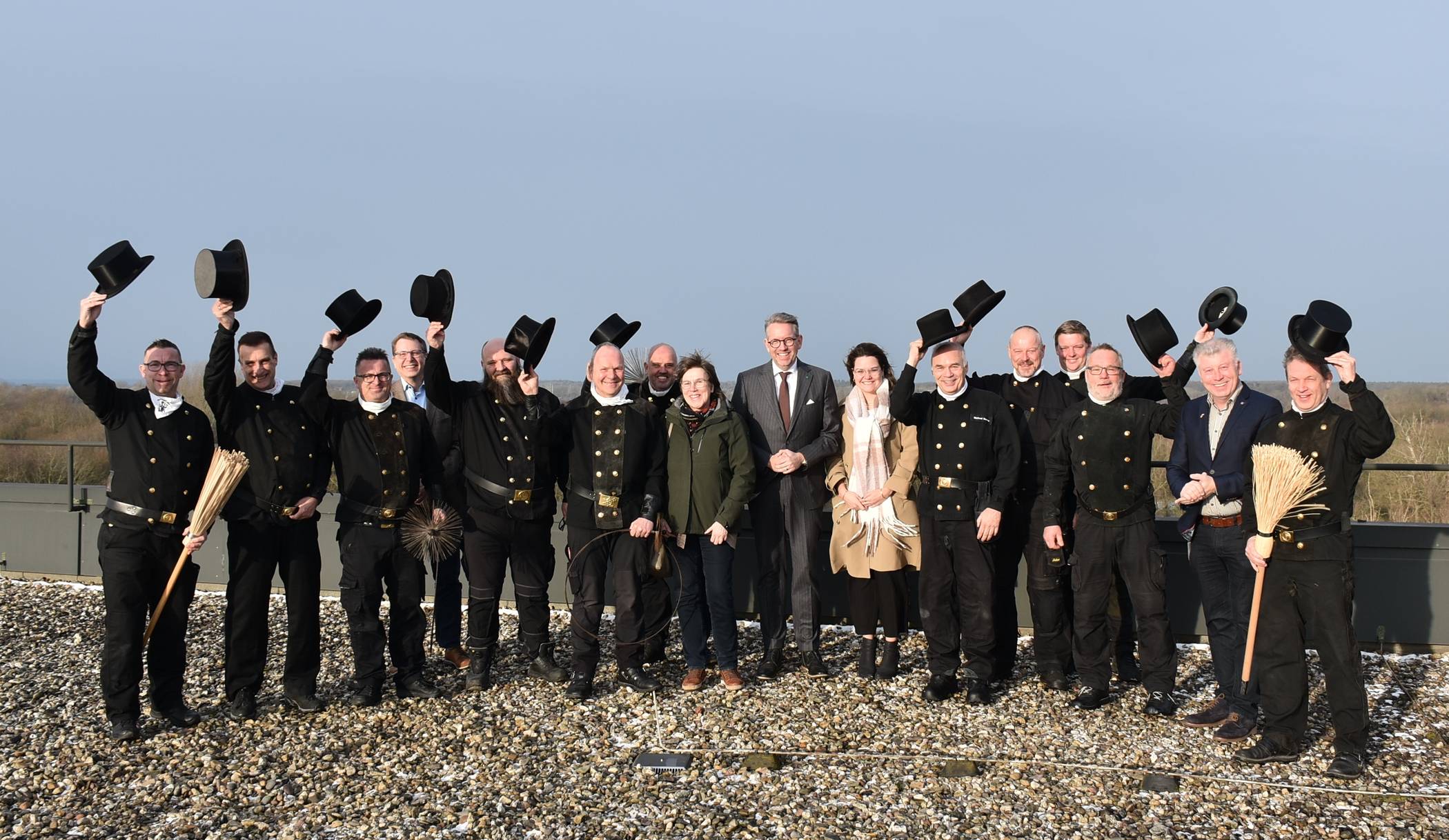  Traditioneller Neujahrsgruß der Schornsteinfeger im Kreishaus 