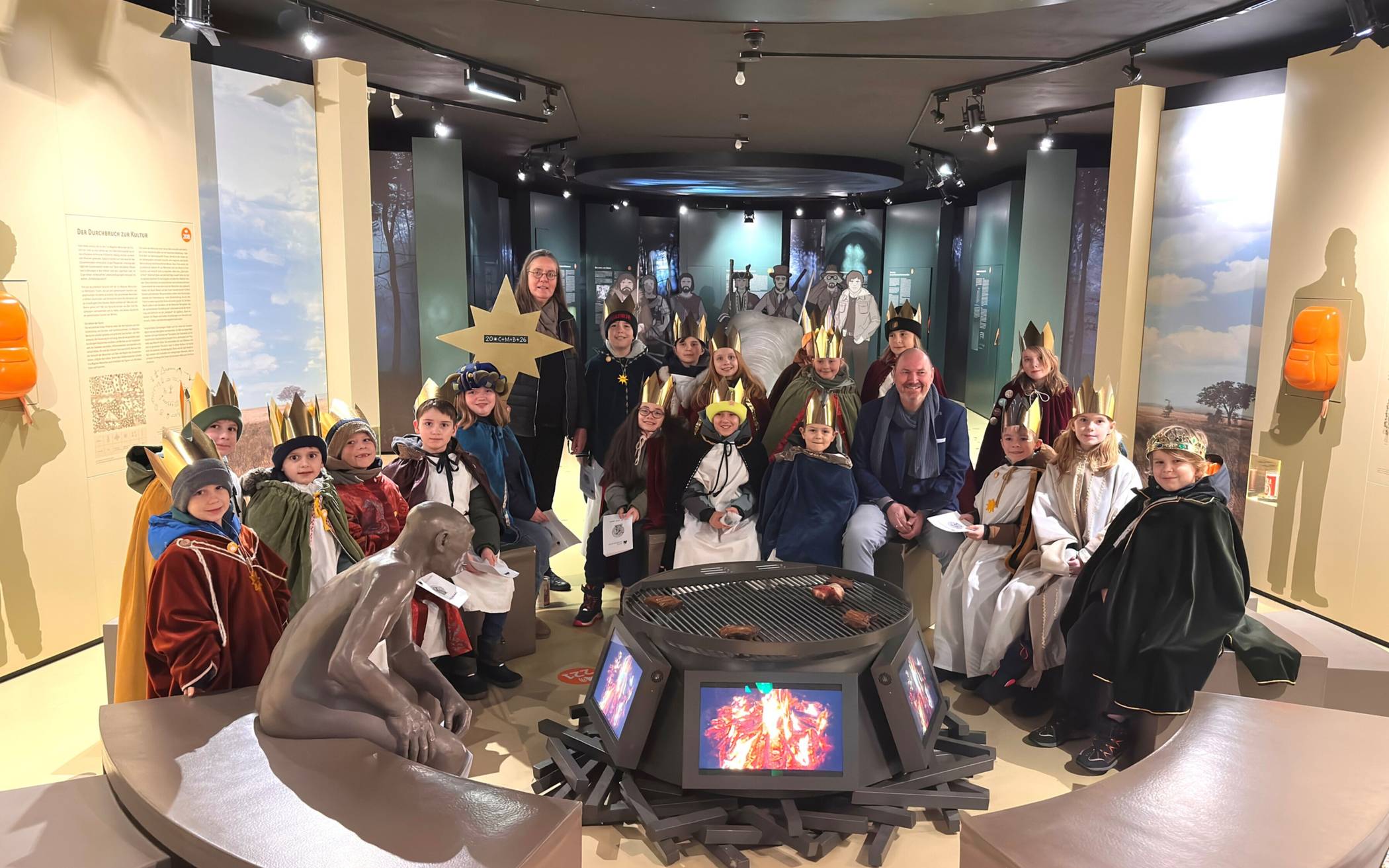 Gruppenfoto der Sternsinger aus Born, Bracht