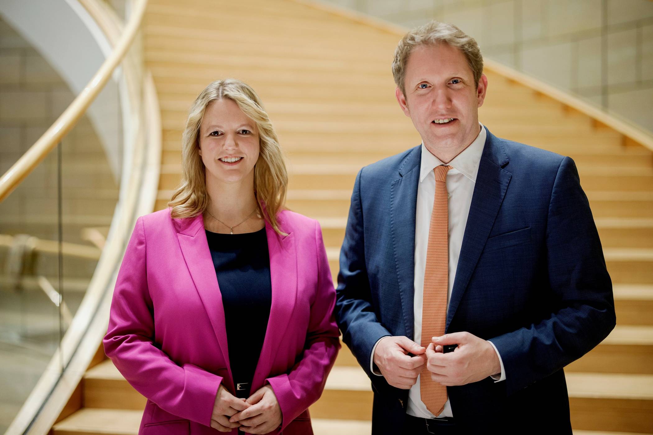 Die beiden Mönchengladbacher Landtagsabgeordneten Vanessa Odermatt und Jochen Klenner. 