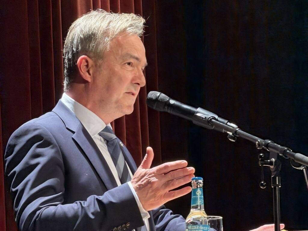  Viersens Bürgermeister Christoph Hopp beim Neujahrsempfang.   