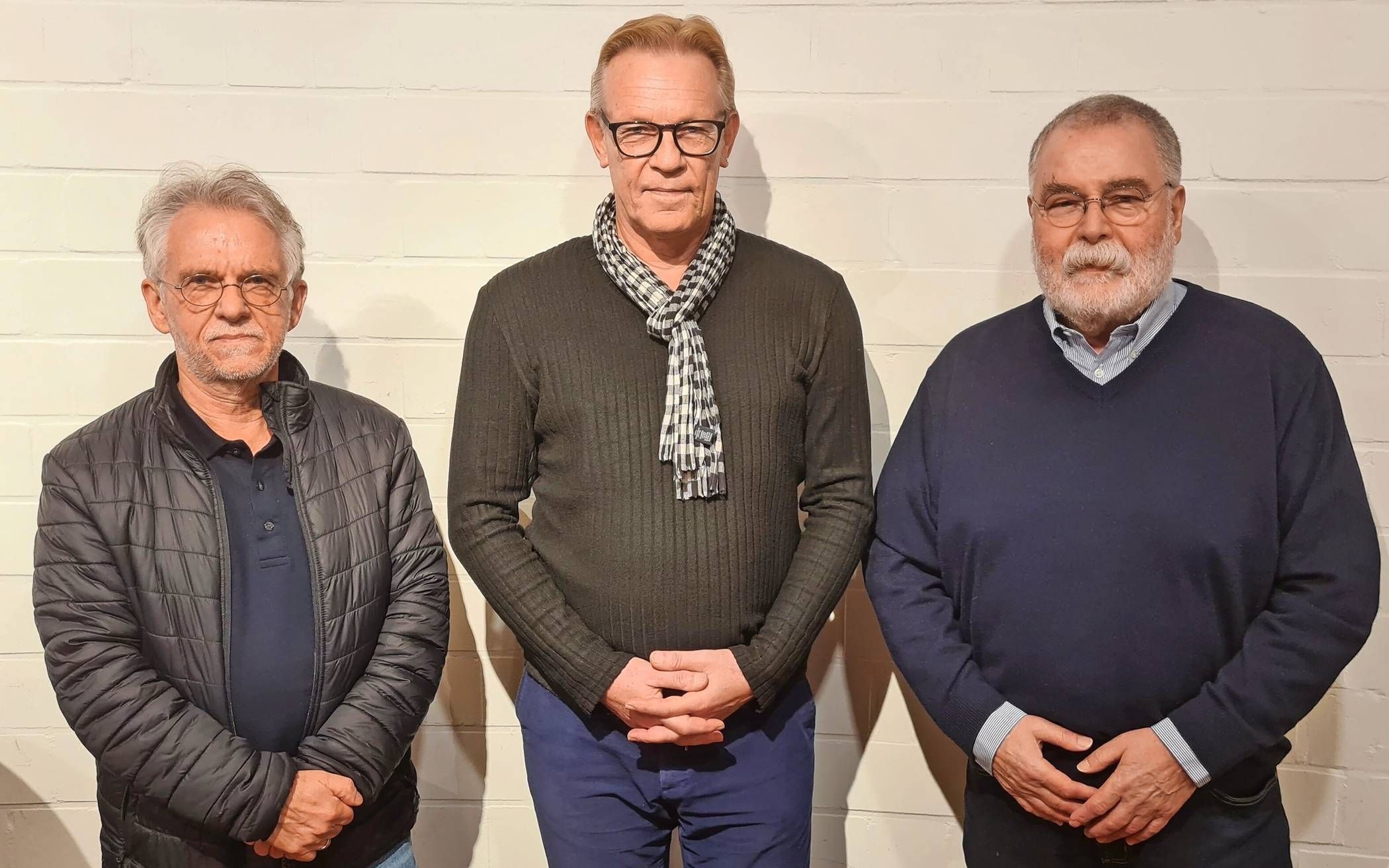 Die Arbeitsgruppe des Heimatkreises Lank zum jüdischen Leben in Lank-Latum (v.l.): Jürgen Fallack, Norman Baltrusch und Franz-Josef Jürgens, es fehlt Caterina Jansen wegen Krankheit. 