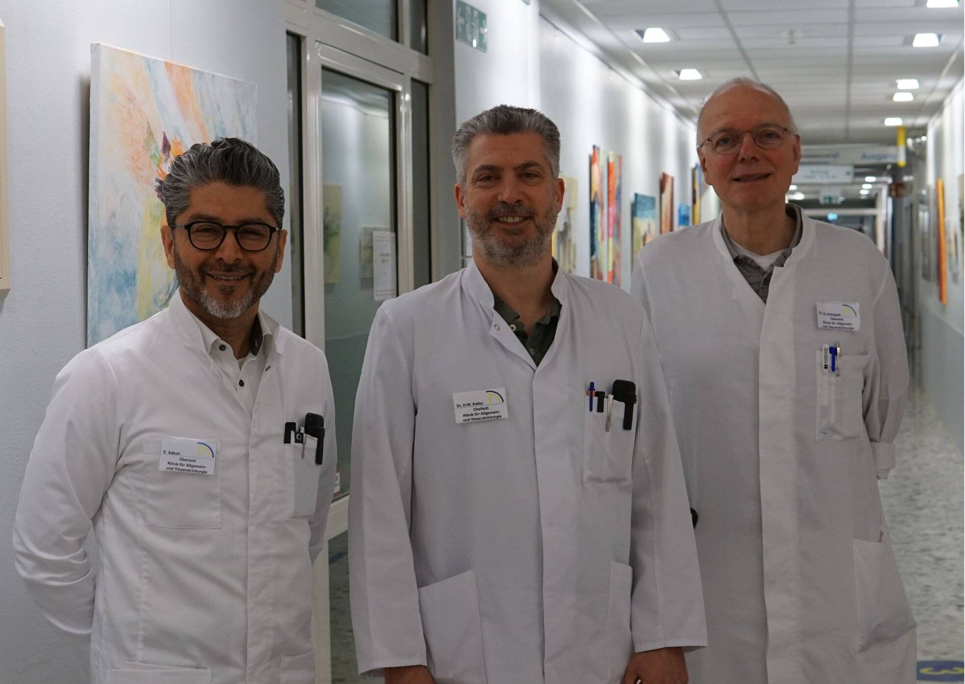 v.l. Oberarzt Ehsan Sabah, Chefarzt Dr. Hendrik W. Keller, Oberarzt Dr. Nobert Arbogast 