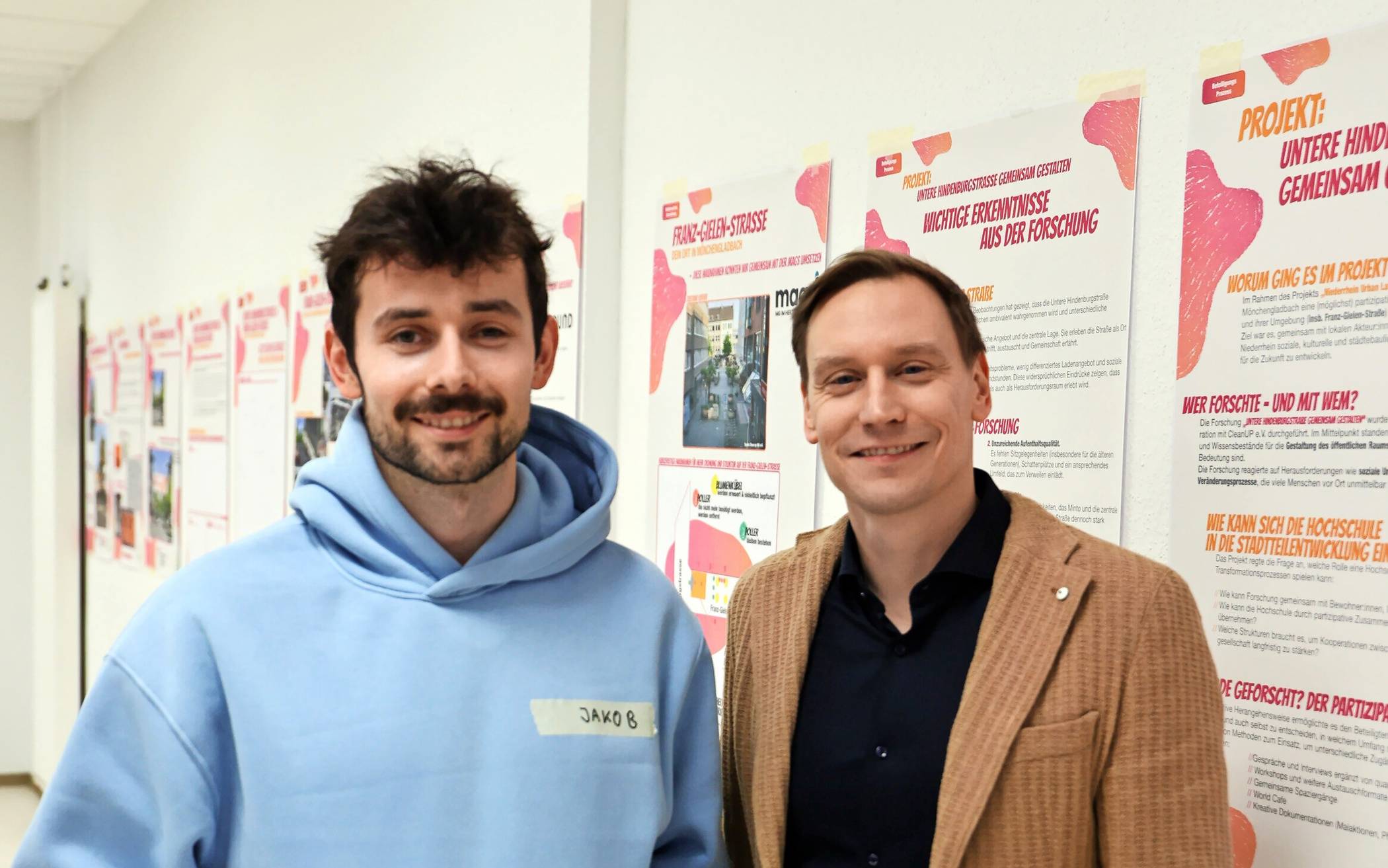 Die Clean up-Geschäftsführer Jakob Langen (l.) und Jens Hostenbach machen sich stark für verbessungswürdige Quartiere in Mönchengladbach. 