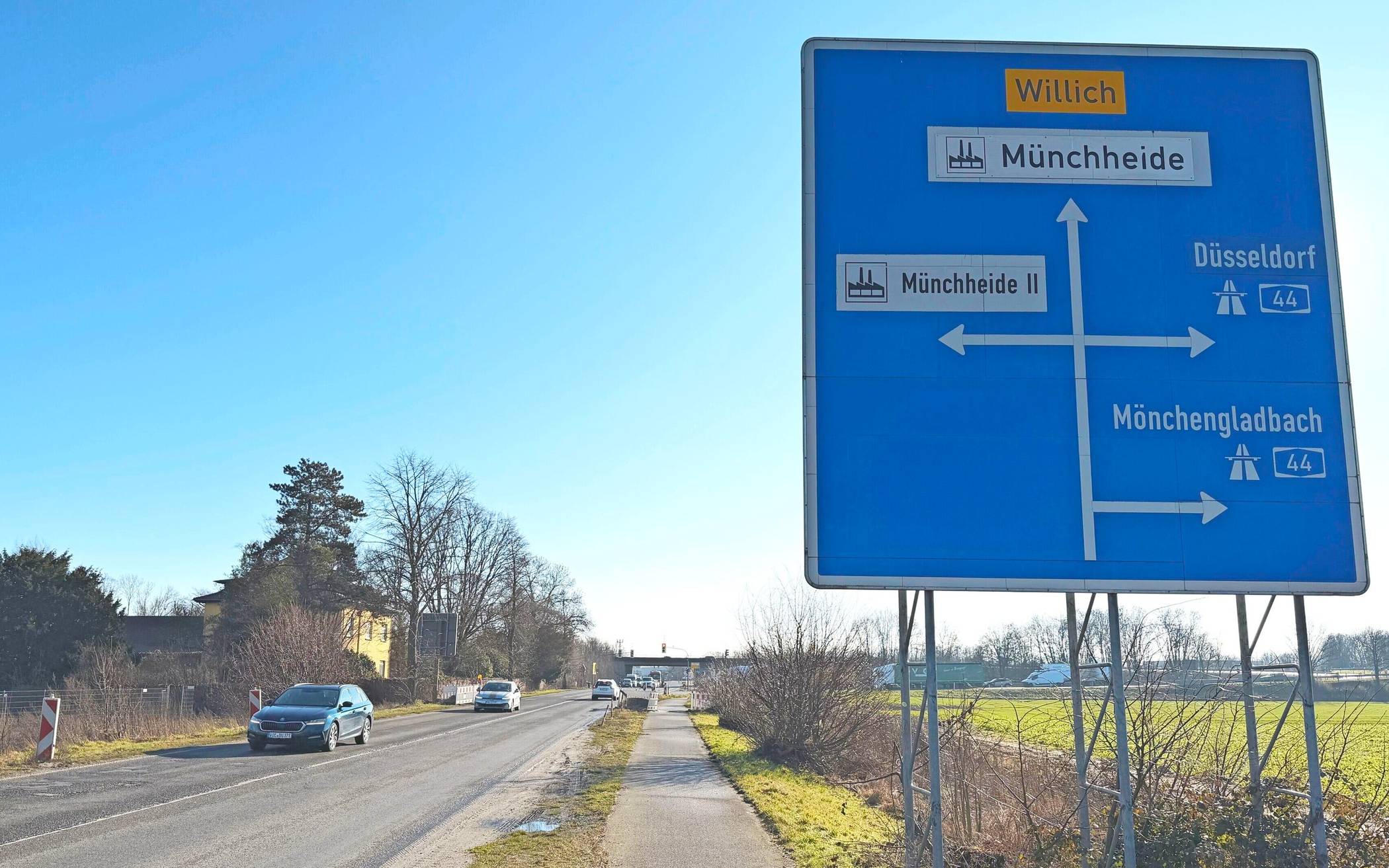  Baustelle L26 rund um Münchheide A44 Willich. 