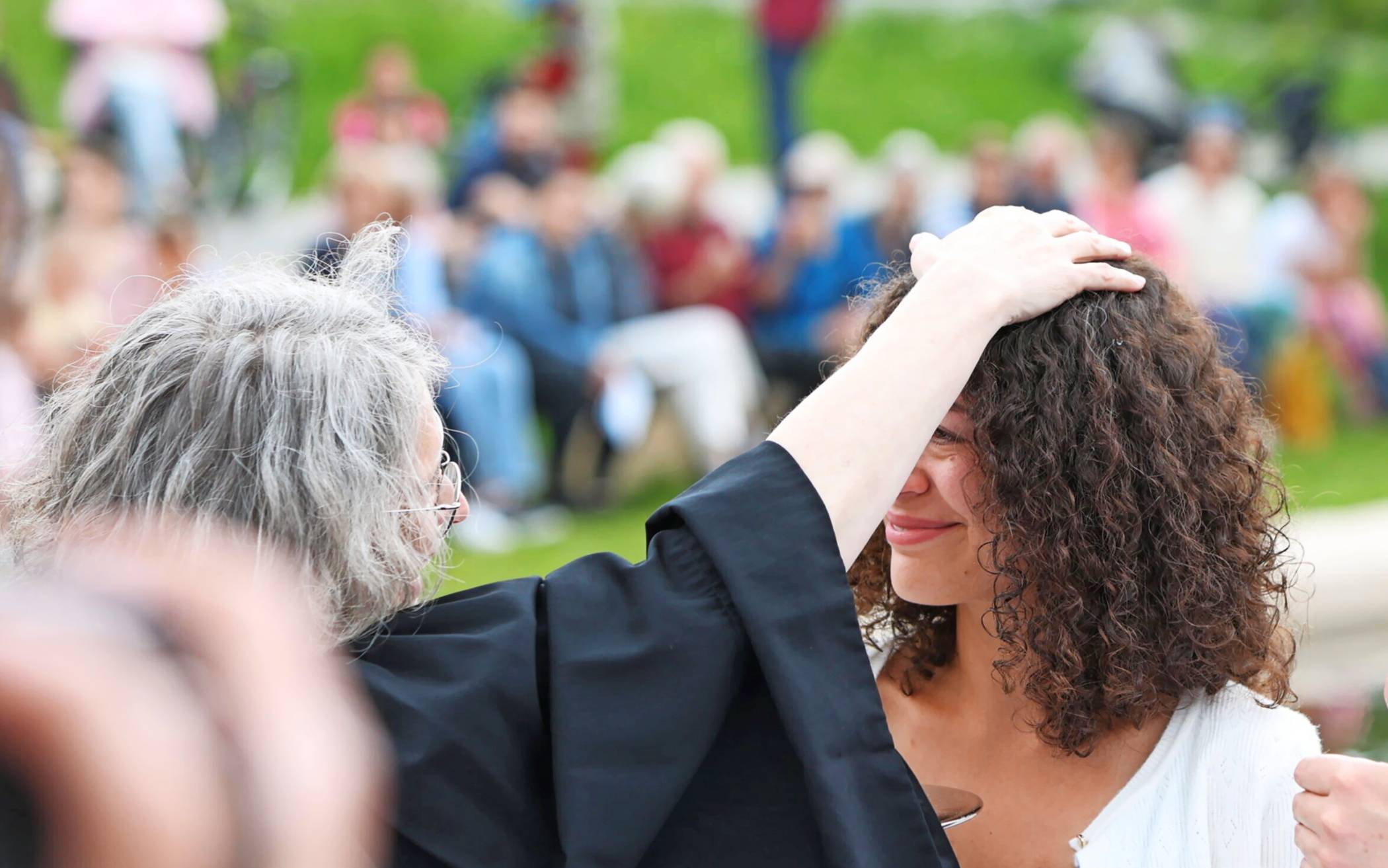 Vor zwei Jahren gab es eine Spontantaufe der Mutter eines Täuflings.