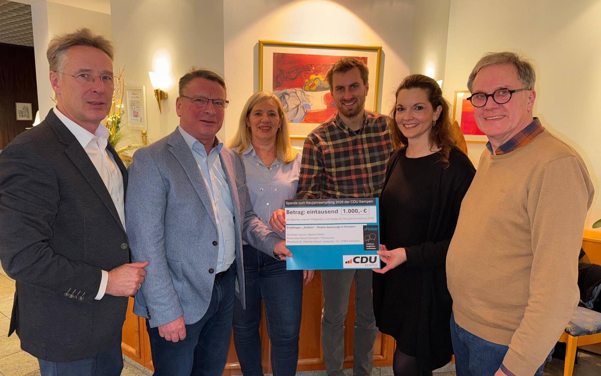 Spendenübergabe: Sven Labitzke, Dr. Thorsten Böger,