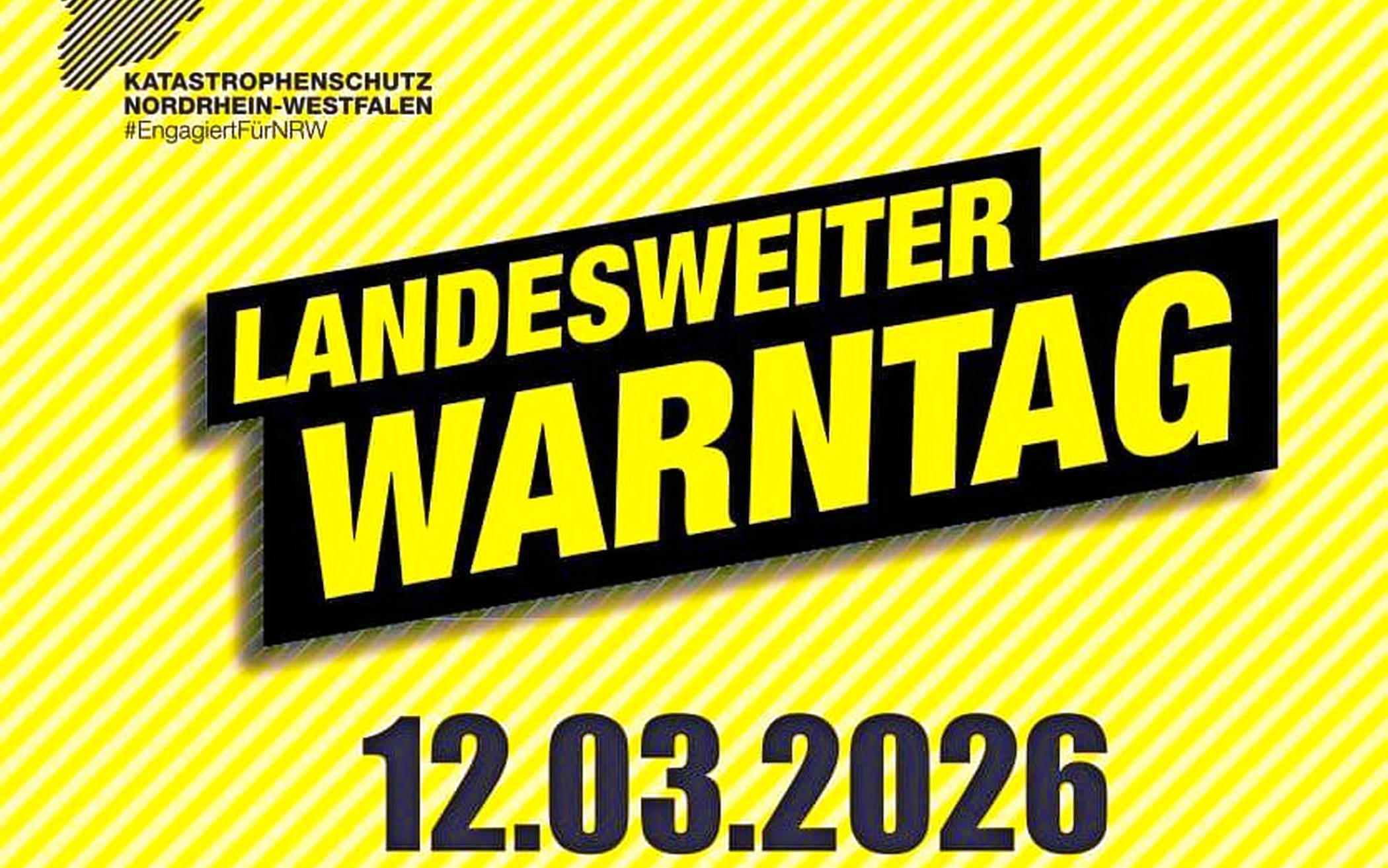  Am Donnerstag, 12. März, ist landesweiter Warntag.   