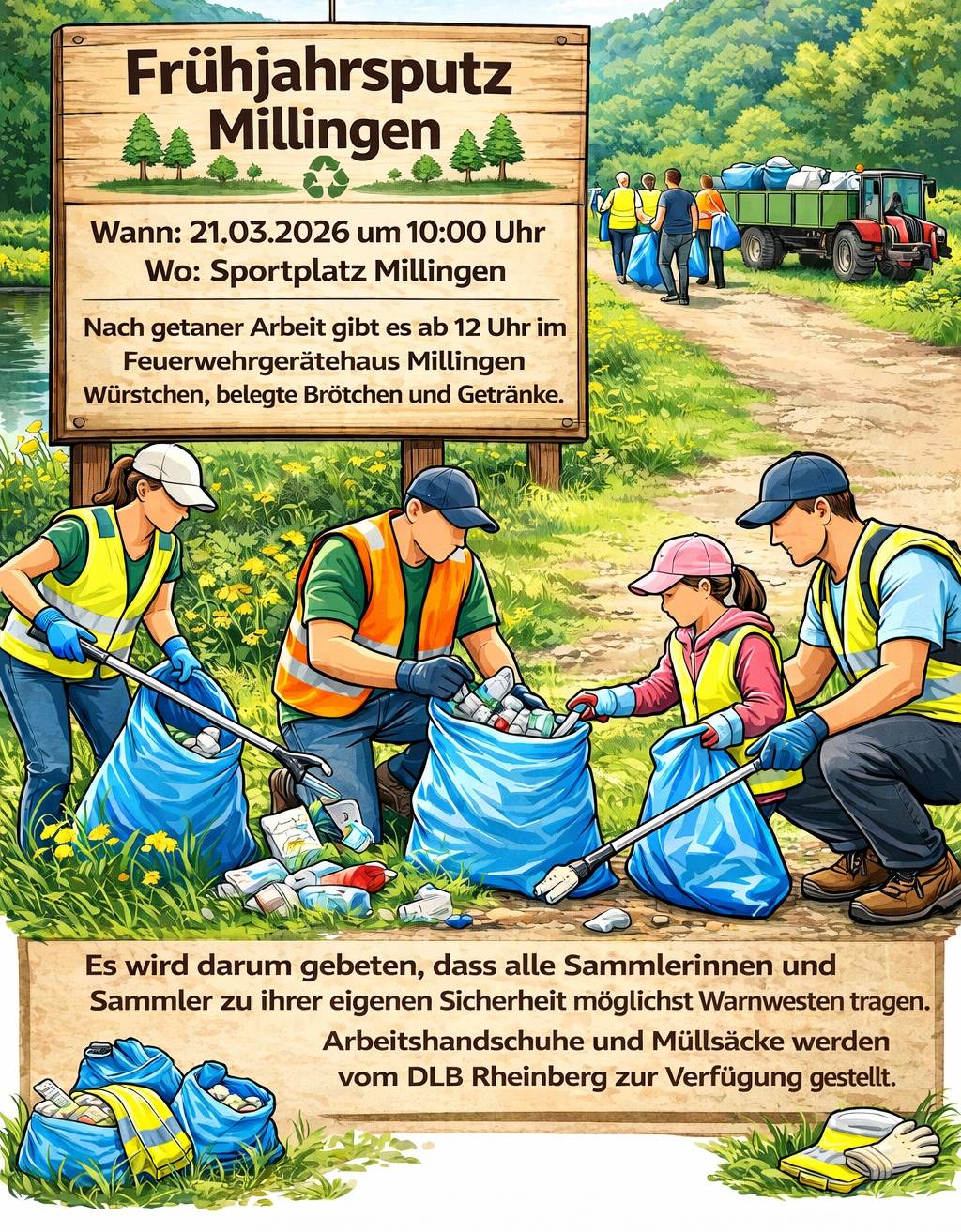 Müllsammelaktion in Rheinberg-Millingen