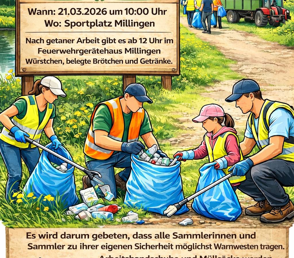 Müllsammelaktion in Millingen