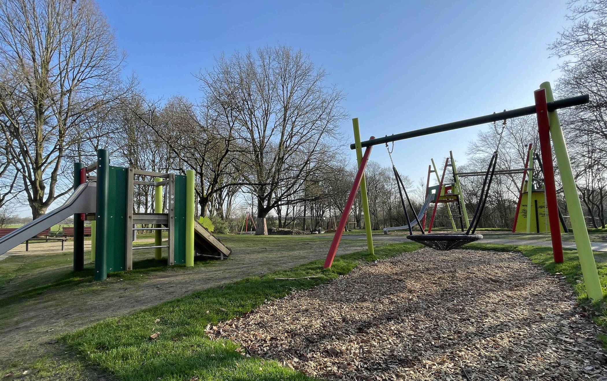 Der neue Spielplatz am Eickschenweg wird am 27. März offiziell eröffnet. Foto: pstmo