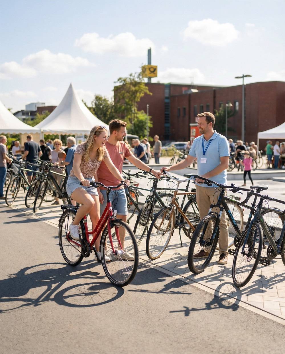  Wer ein überholtes Gebrauchtrad kaufen möchte, hat auf der Fahrradbörse am Platz der Republik gute Chancen. 