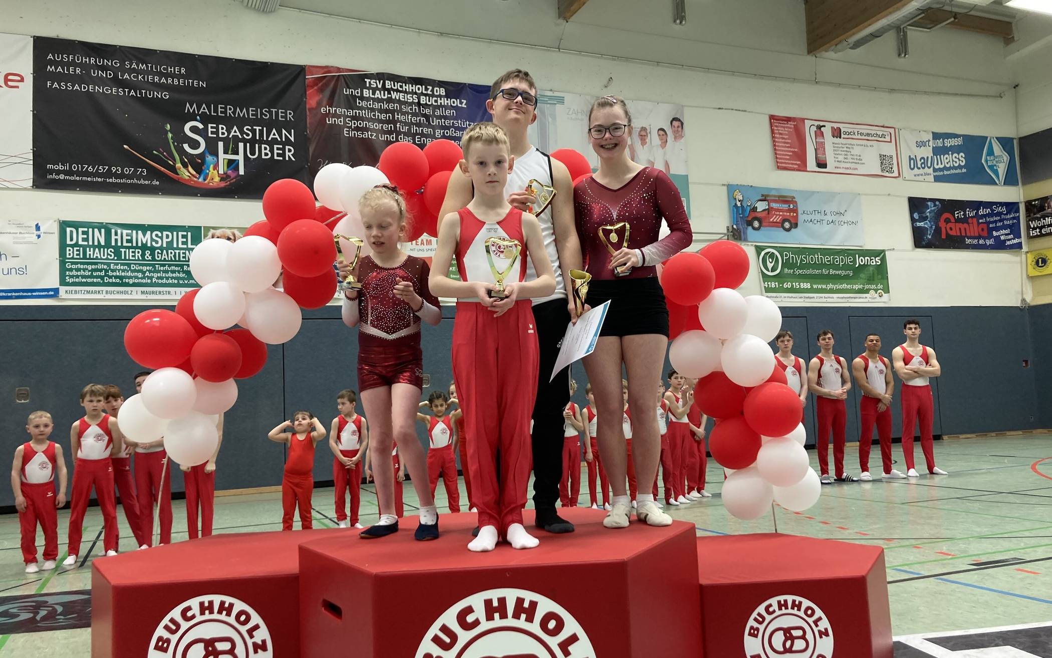 Siegerehrung der besten Turnerinnen der Level