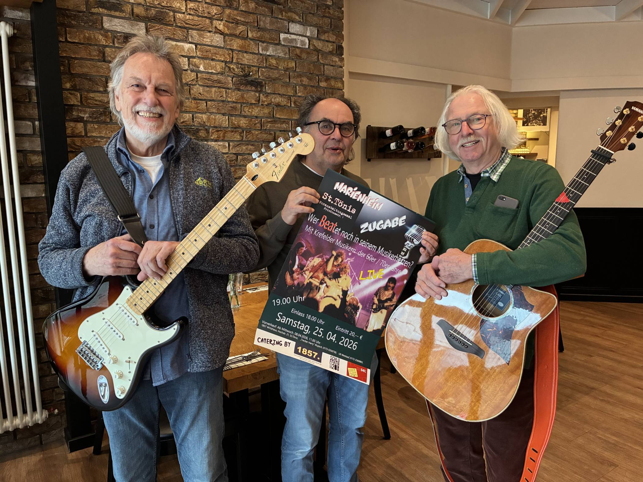  Mit viel Herzblut und voller Vorfreude organisieren Michael Roder, Uli Weckauf und Harry Klupsch (v.l.) die Neuauflage des Konzertes.   