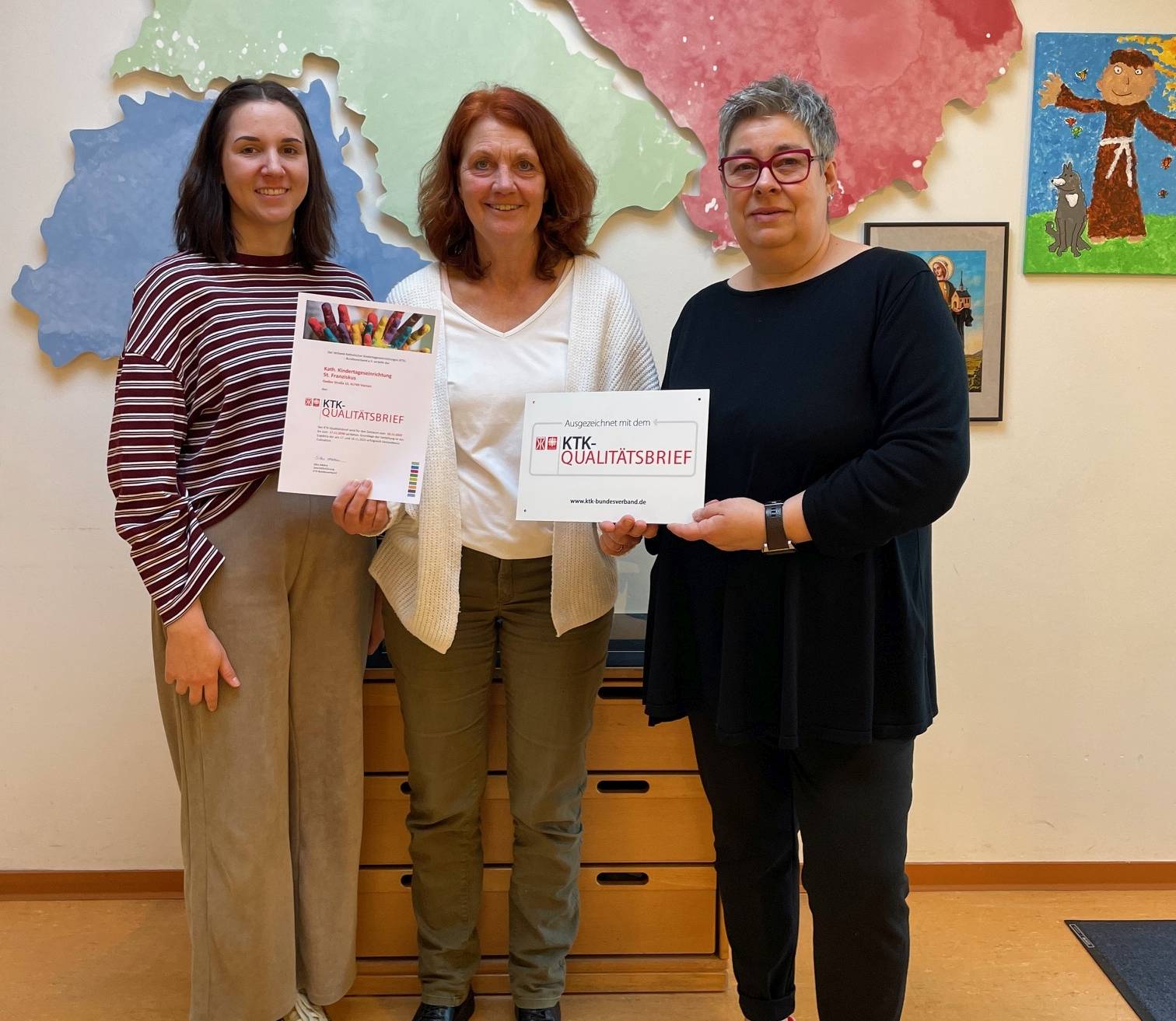 Die Süchtelner Kita St. Franziskus wurde mit dem KTK-Qualitätsbrief ausgezeichnet. 