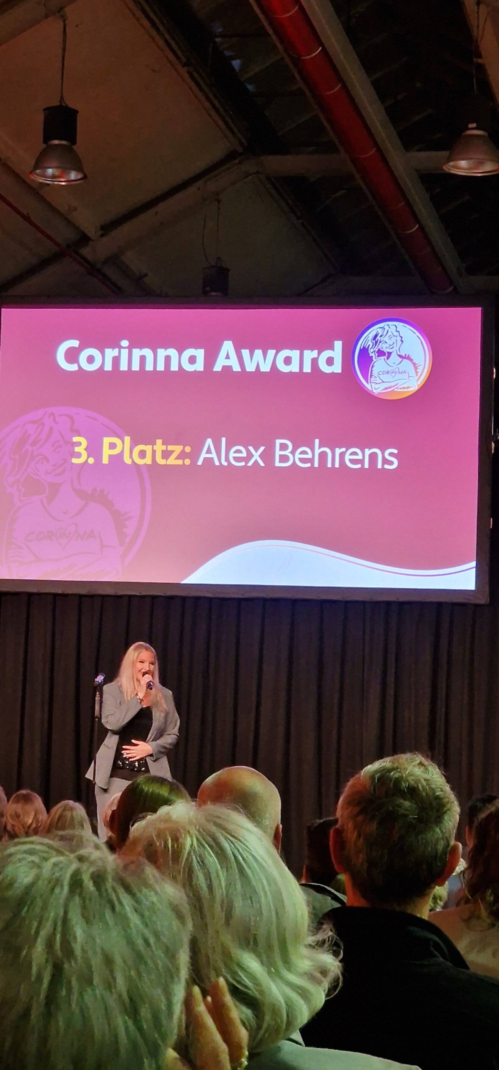 Alex Behrens wurde mit dem dritten Platz beim Corinna Award...