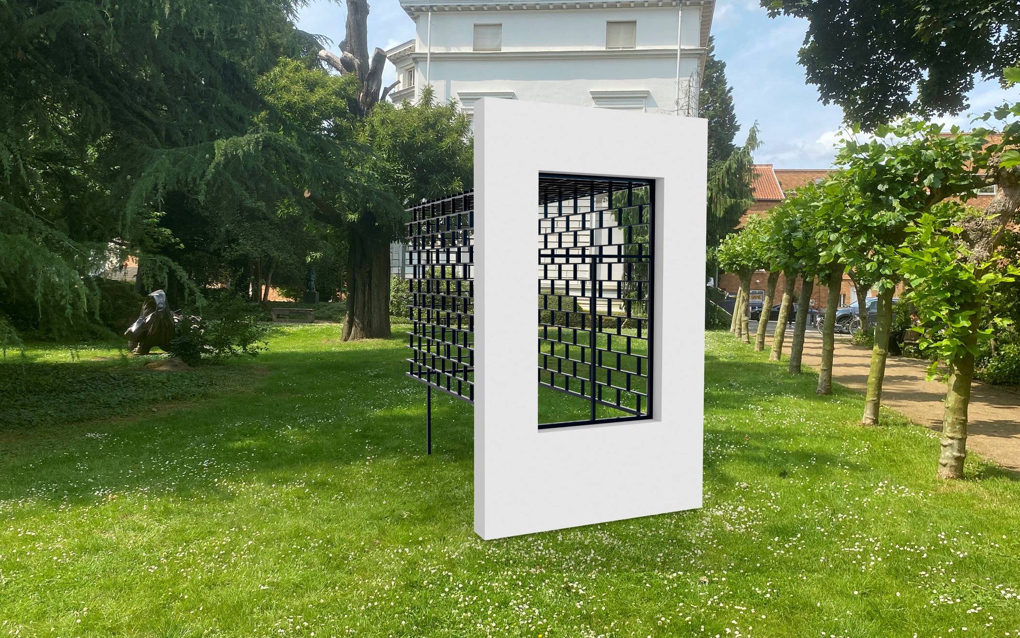  Das Kunstwerk „Inverted Window“ von Sabine Hornig.   