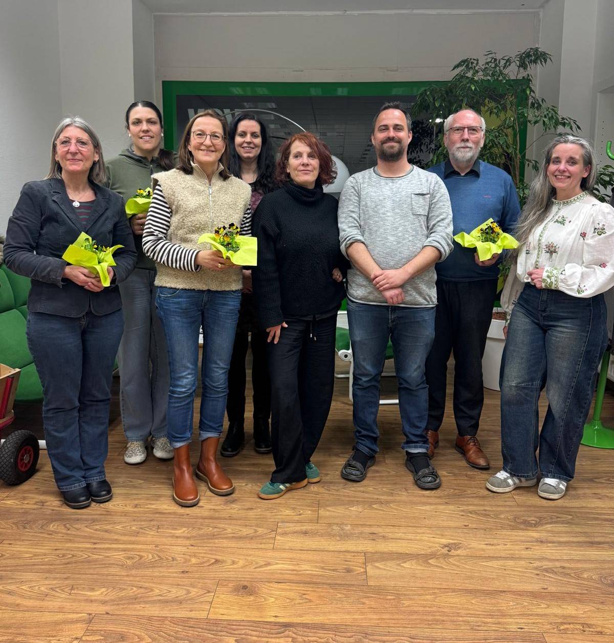  Der neue Vorstand der Grünen in Viersen. 