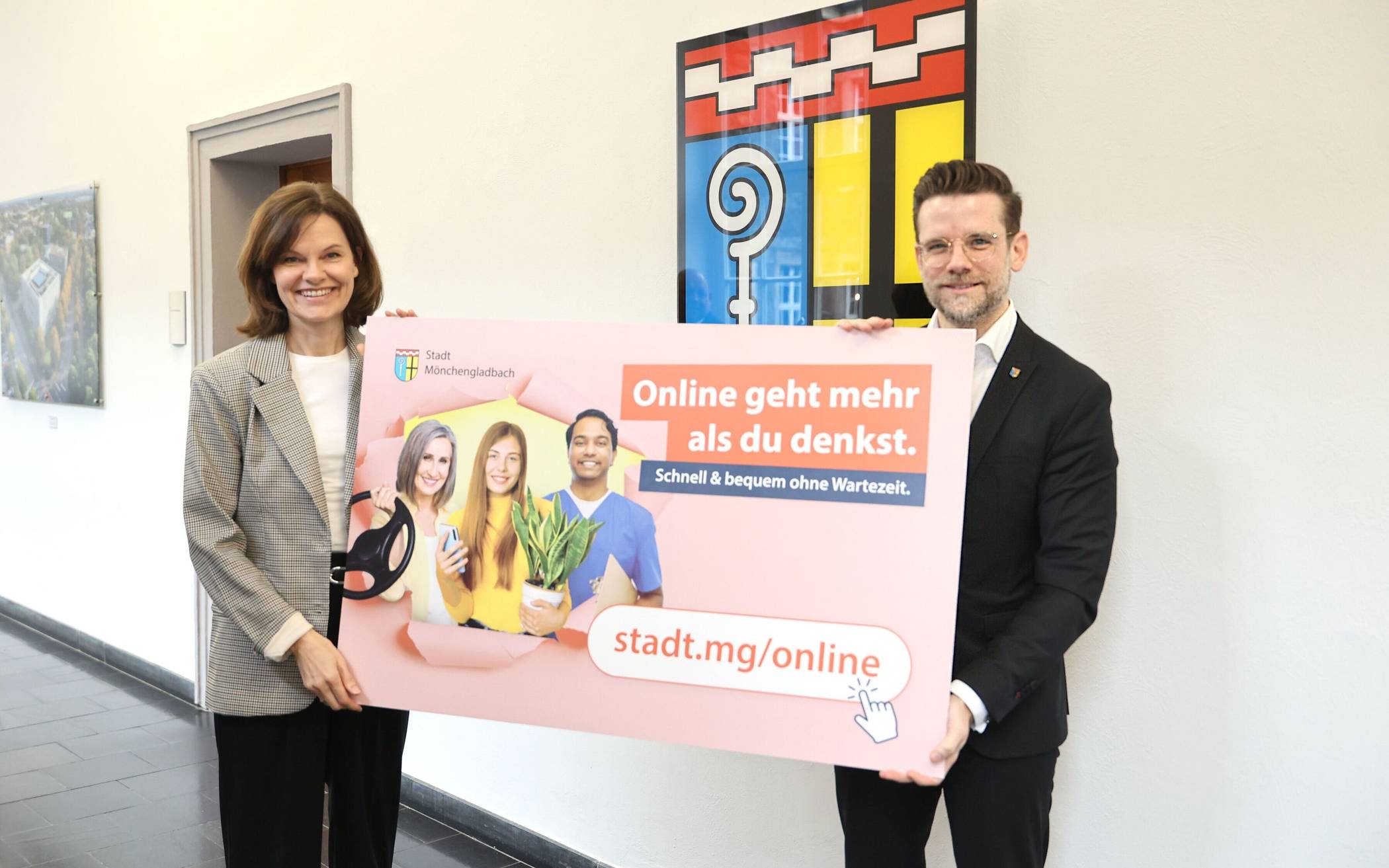 Beigeordnete Silke Wehmhörner und OB Felix