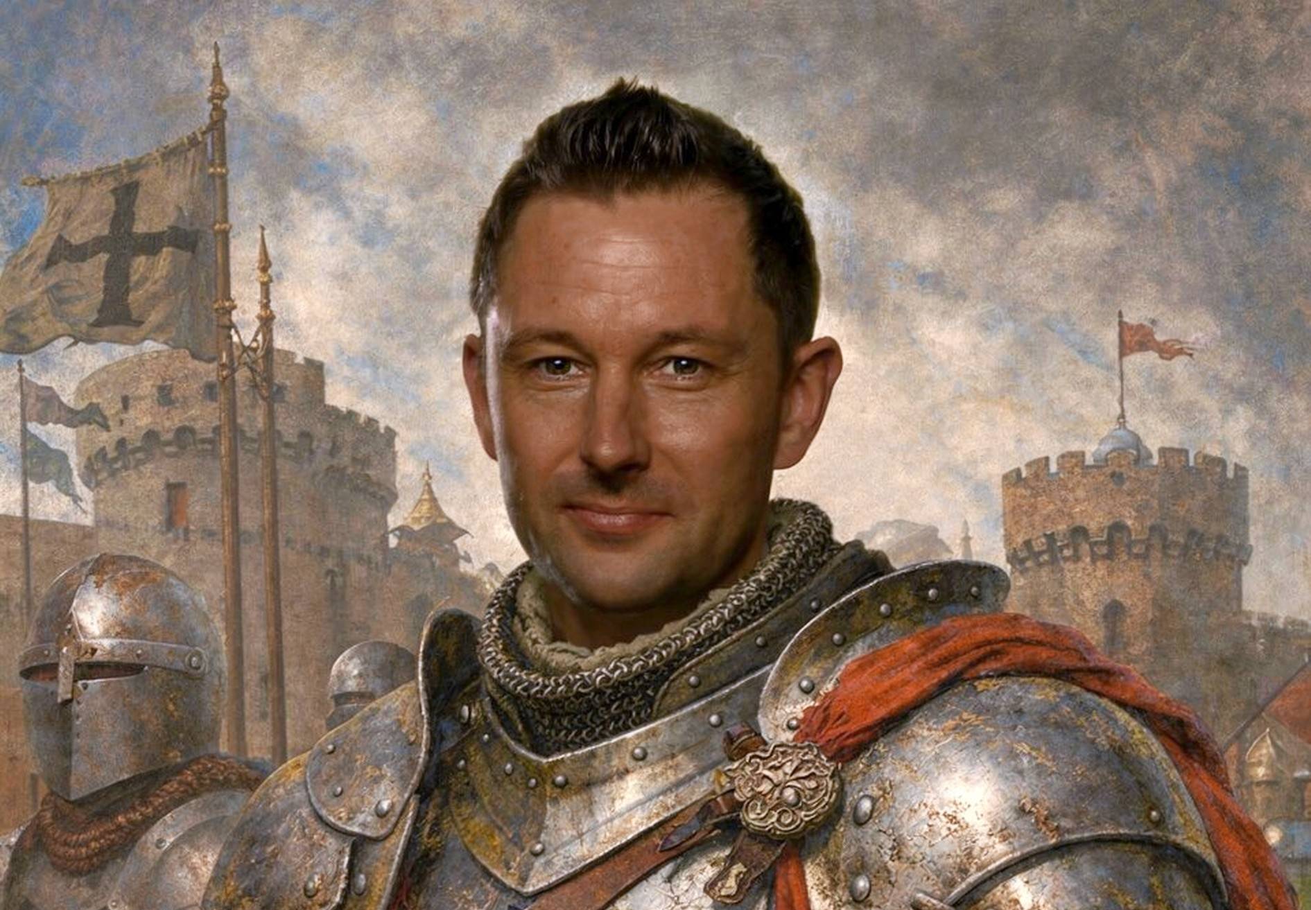 Selbstdarstellung passend zum Buchtitel und zum Inhalt der Bücher: Der Willicher Autor Lorenz Fleischhauer hat drei Fantasy-Bücher geschrieben (siehe Fotos unten).  