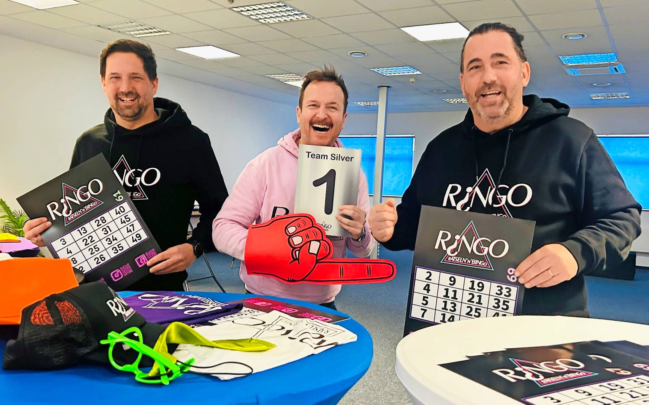 Sorgen dafür, dass jeder Ringo-Abend zum Erlebnis wird: die Brüder Tim (l.) und Frank Pöhler (r.) und ihr Cousin Robert Tauscher (Mitte).   