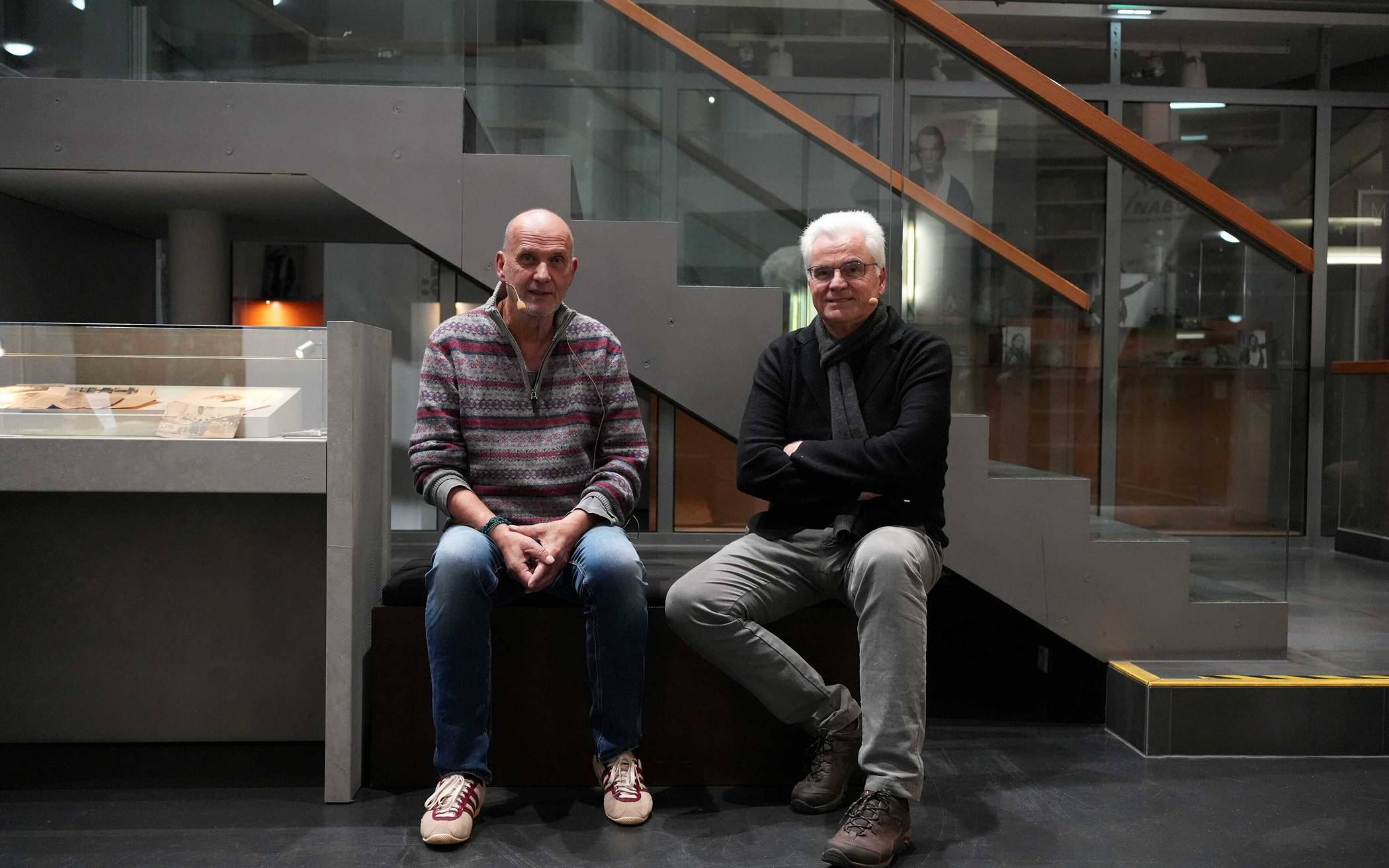 Buchhändler Dirk Strehl und Klaus Nottmeyer,