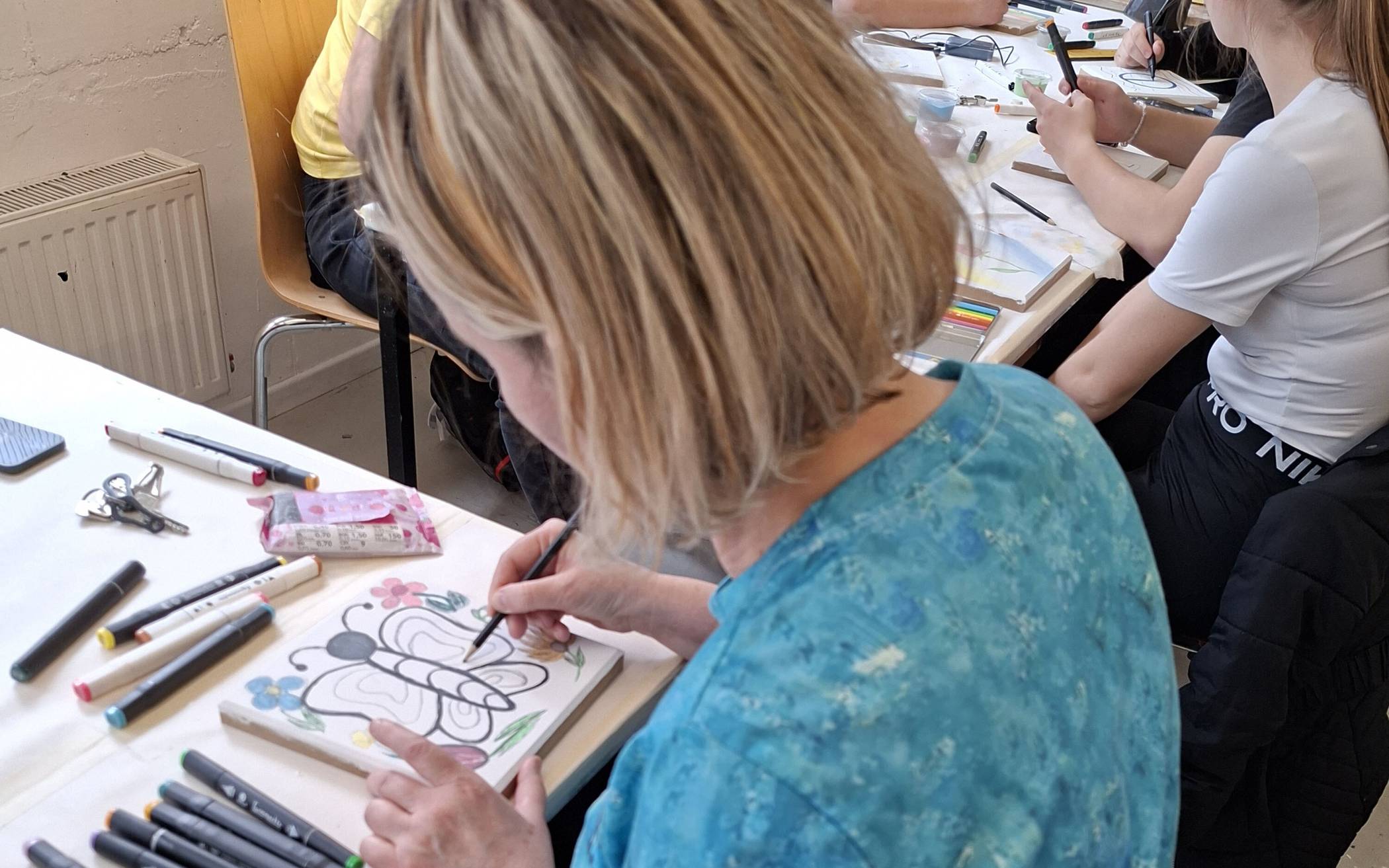 Teilnehmende der Jugendwerkstatt „Die Villa“ und