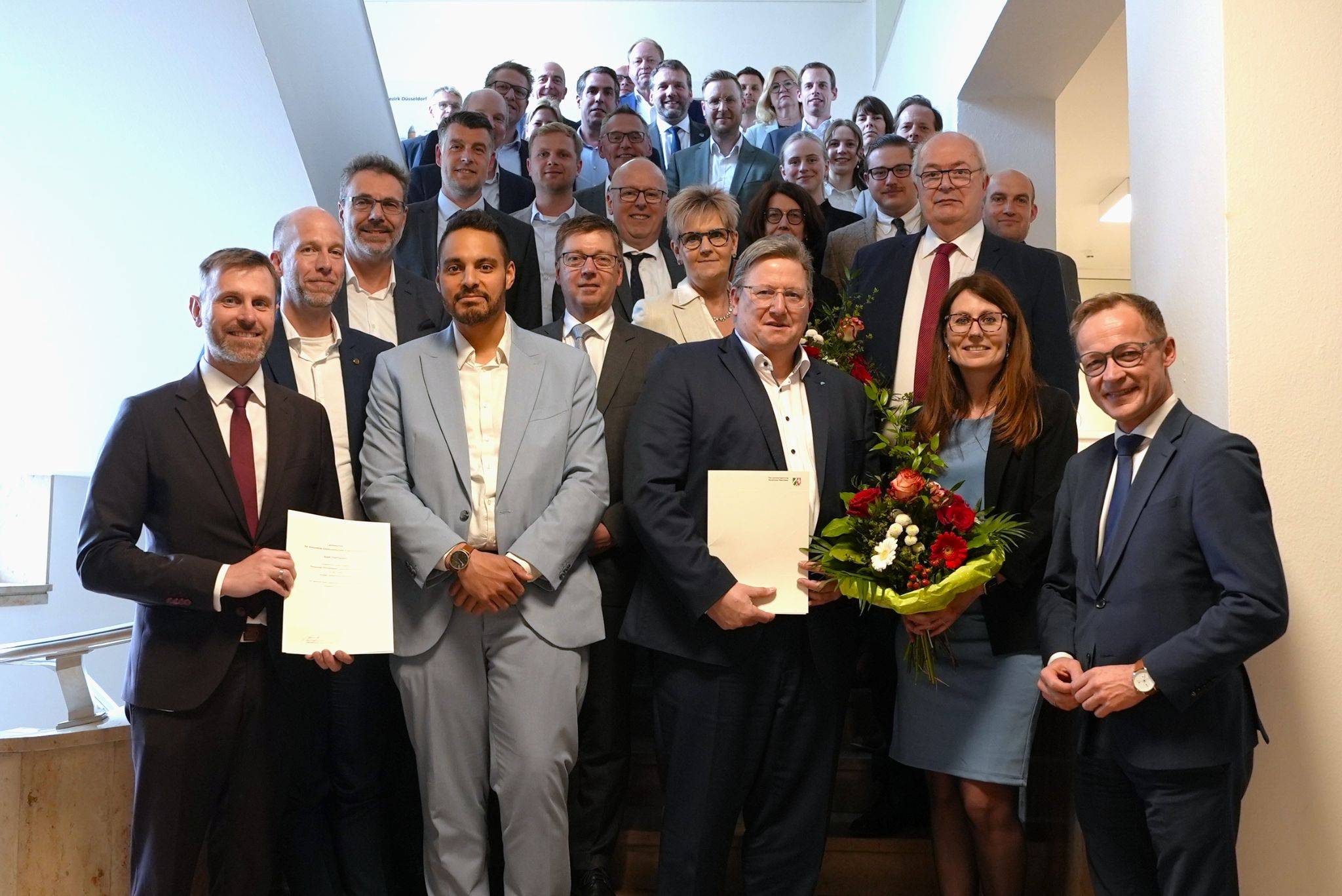 Gruppenbild mit Beteiligten der geehrten Projekte.