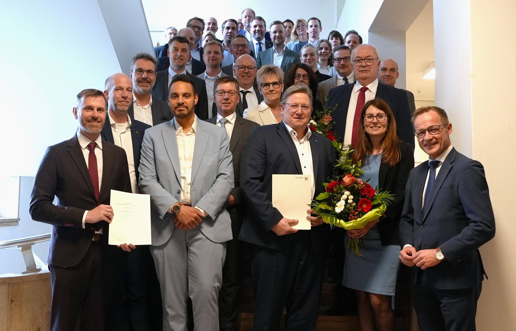Gruppenbild mit Beteiligten der geehrten Projekte.