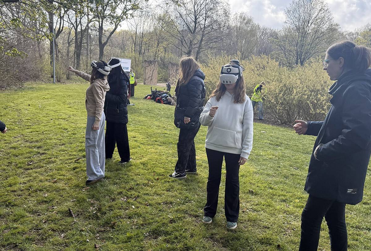 Virtuelles Lernen im echten Wald