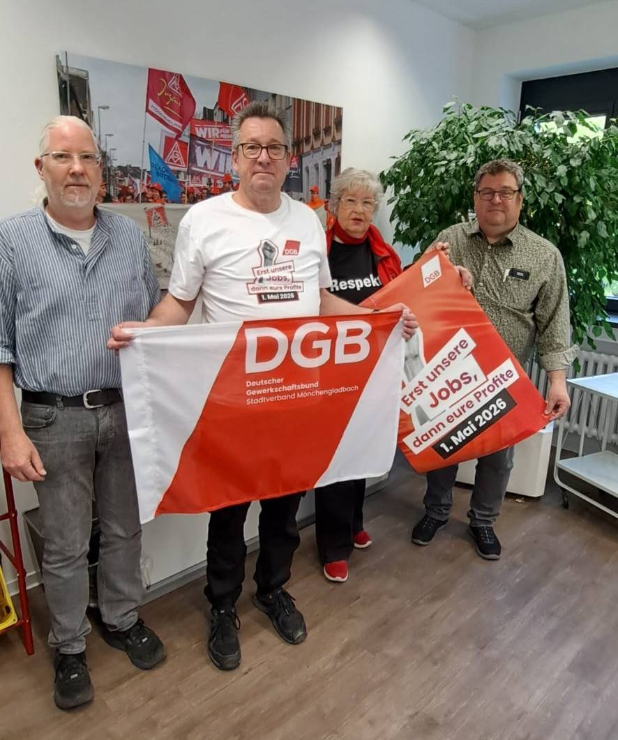 Von links: Guido Meinberger Gewerkschaftssekretär ver.di