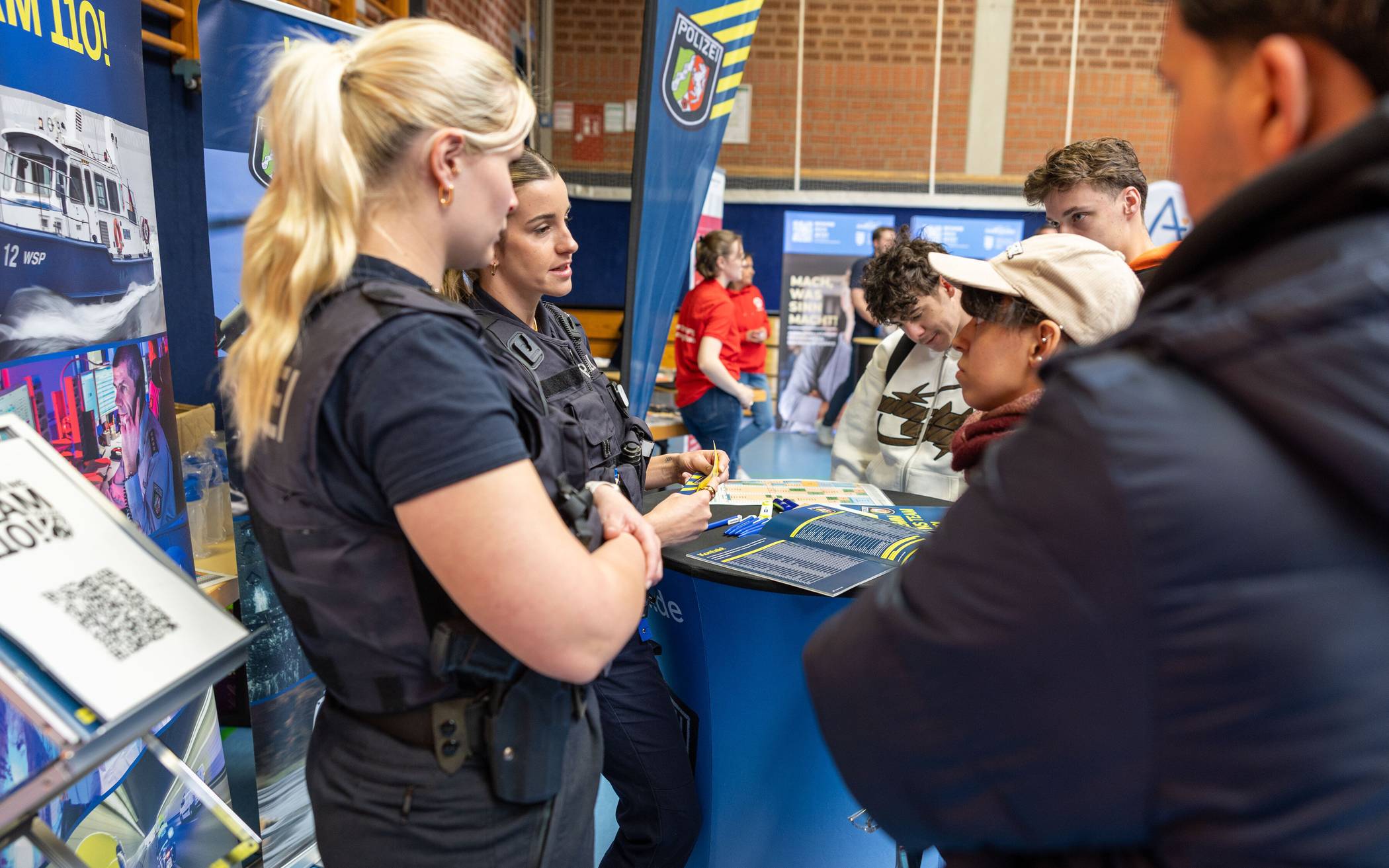 Am Stand der Polizei war besonders