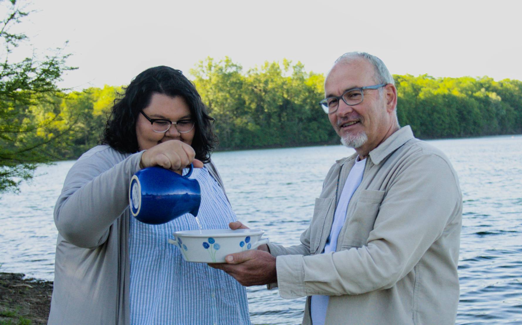 Sarah Jimenez Fabian und Dieter Herberth am Toeppersee 