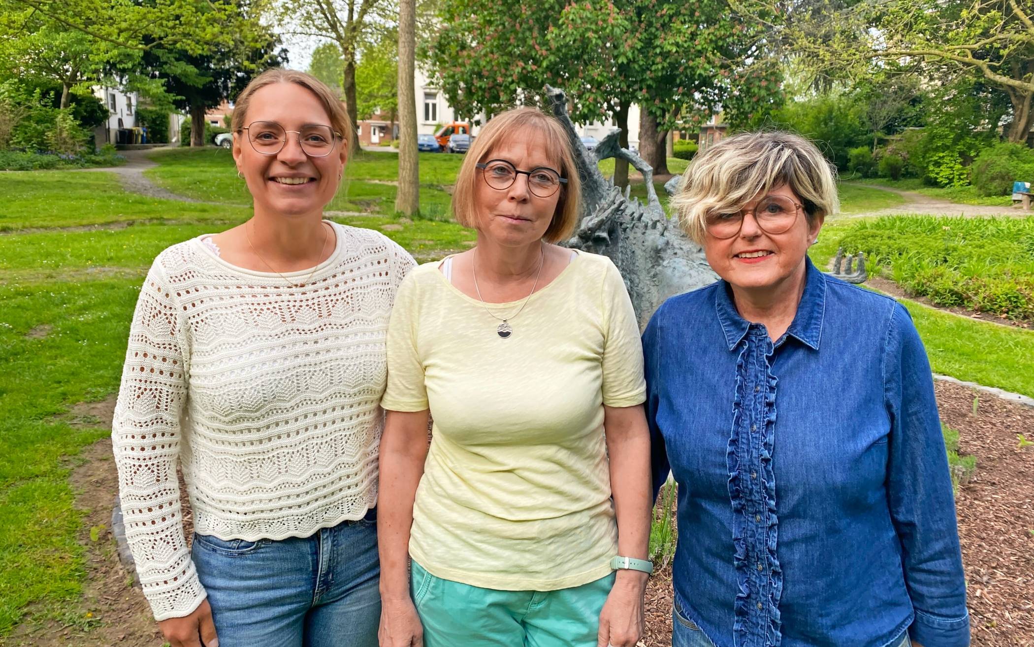  Anne-Marie Janssen, Monika Dether, Anja Dammer (v.l.) vom Team ­Café Miteinander. 