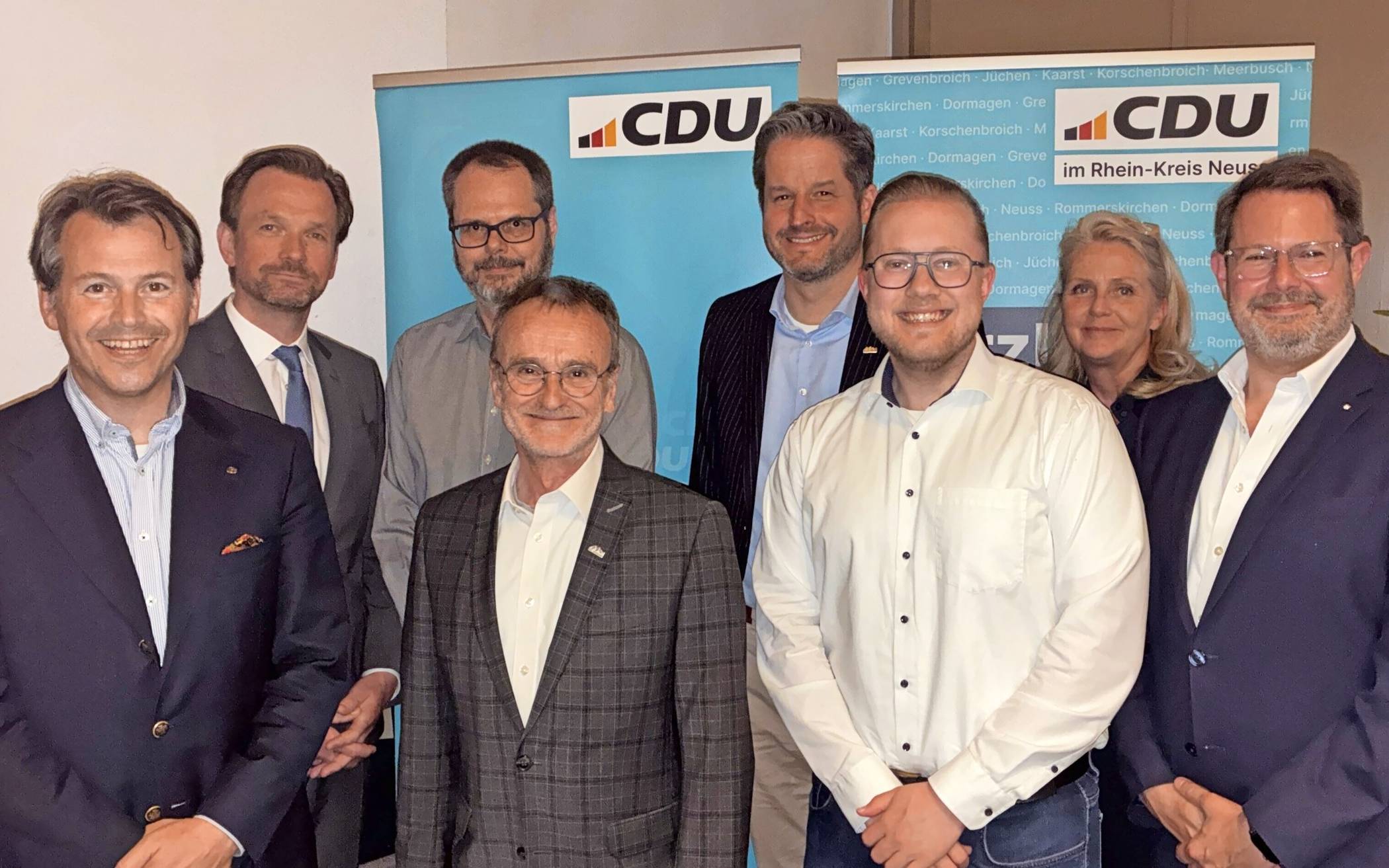 Der neugewählte Parteivorstand der Meerbuscher CDU.